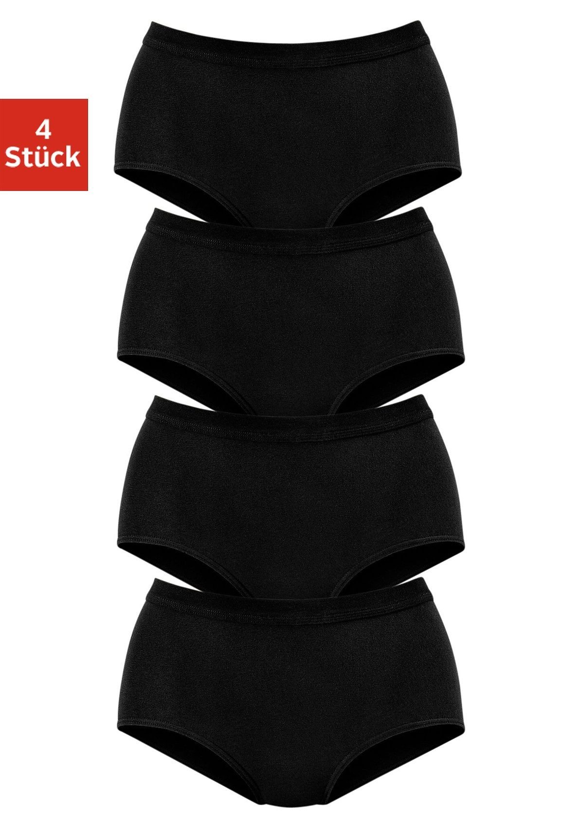 petite fleur by Lascana Taillenslip (4er-Pack) aus elastischer Baumwoll-Qualität