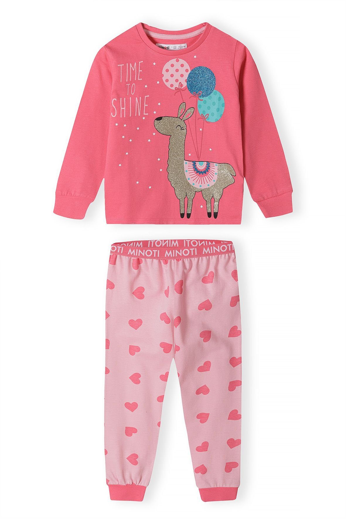 Pyjama (12m-8y) MINOTI Rosa Allover-Print mit
