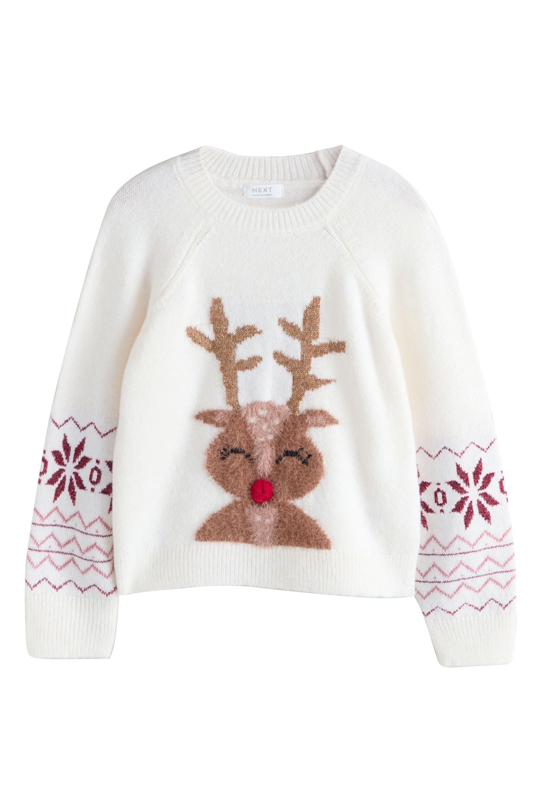 Next Strickpullover Weihnachtspullover mit Rentiermotiv (1-tlg)