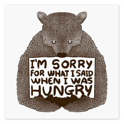 Posterlounge Poster Tobe Fonseca, I'm Sorry For What I Said When I Was Hungry, Kinderzimmer Kindermotive