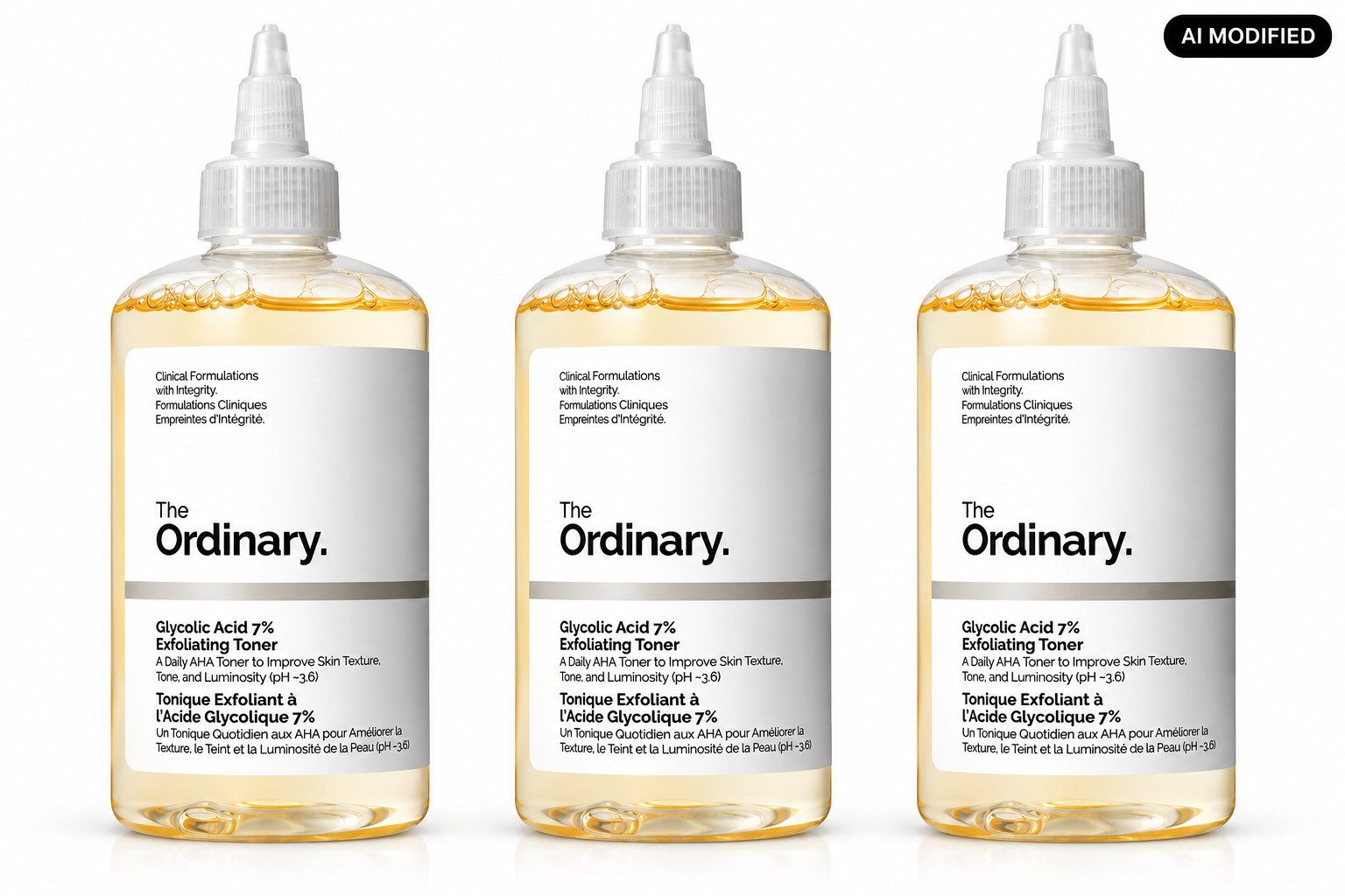 The Ordinary Toner The Ordinary Glycolic Acid 7% Exfoliating Toner 3er Set, 1-tlg., Value Pack mit 3x Toner, 7 % Glykolsäure, vegan und alkoholfrei