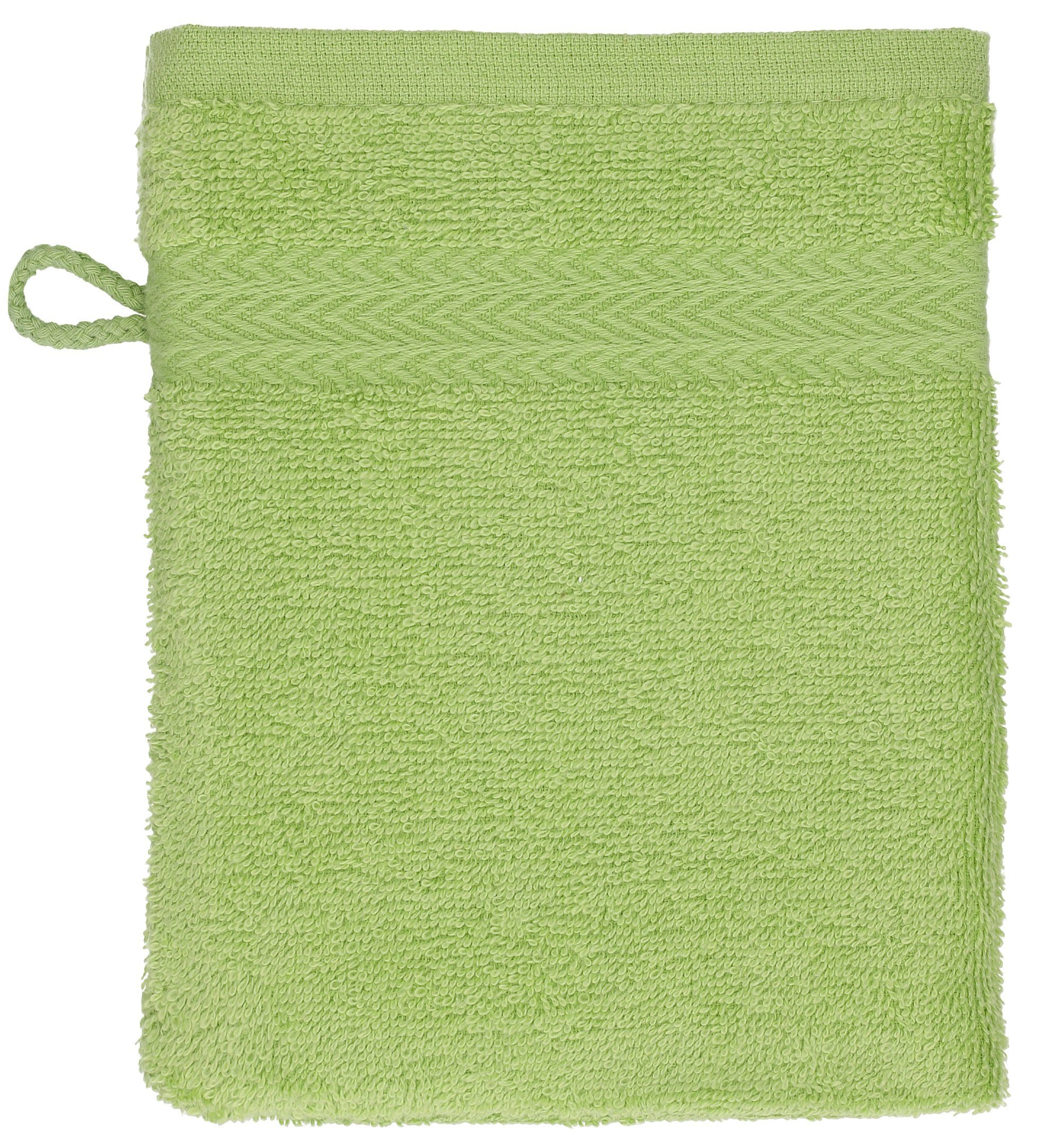 Stück - Waschhandschuh avocadogrün Betz 100% Farbe 16x21 10 Waschhandschuhe Set Baumwolle Ocean Premium cm Waschlappen