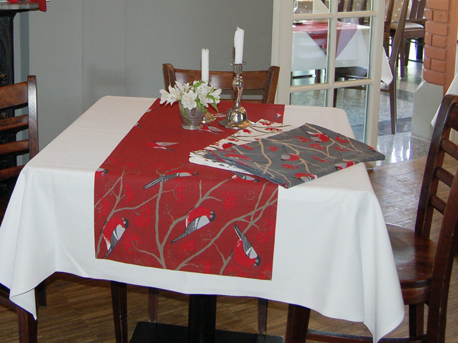 beties Tischläufer Beeren Vögel (1-tlg, 1 Stück Tischläufer), 100% Baumwoll günstig online kaufen