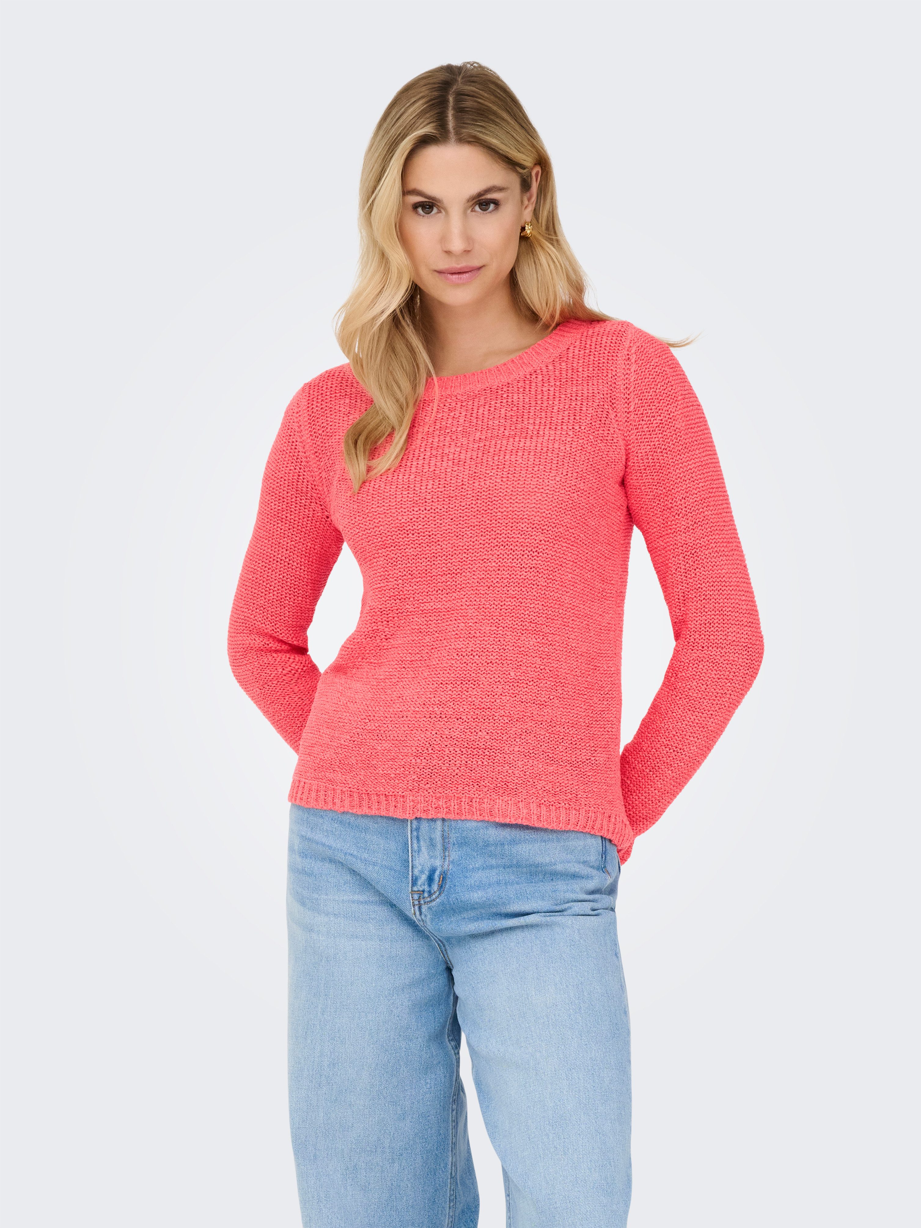 ONLY Strickpullover ONLGEENA XO L/S PULLOVER KNT NOOS mit Rundhalsausschnit günstig online kaufen