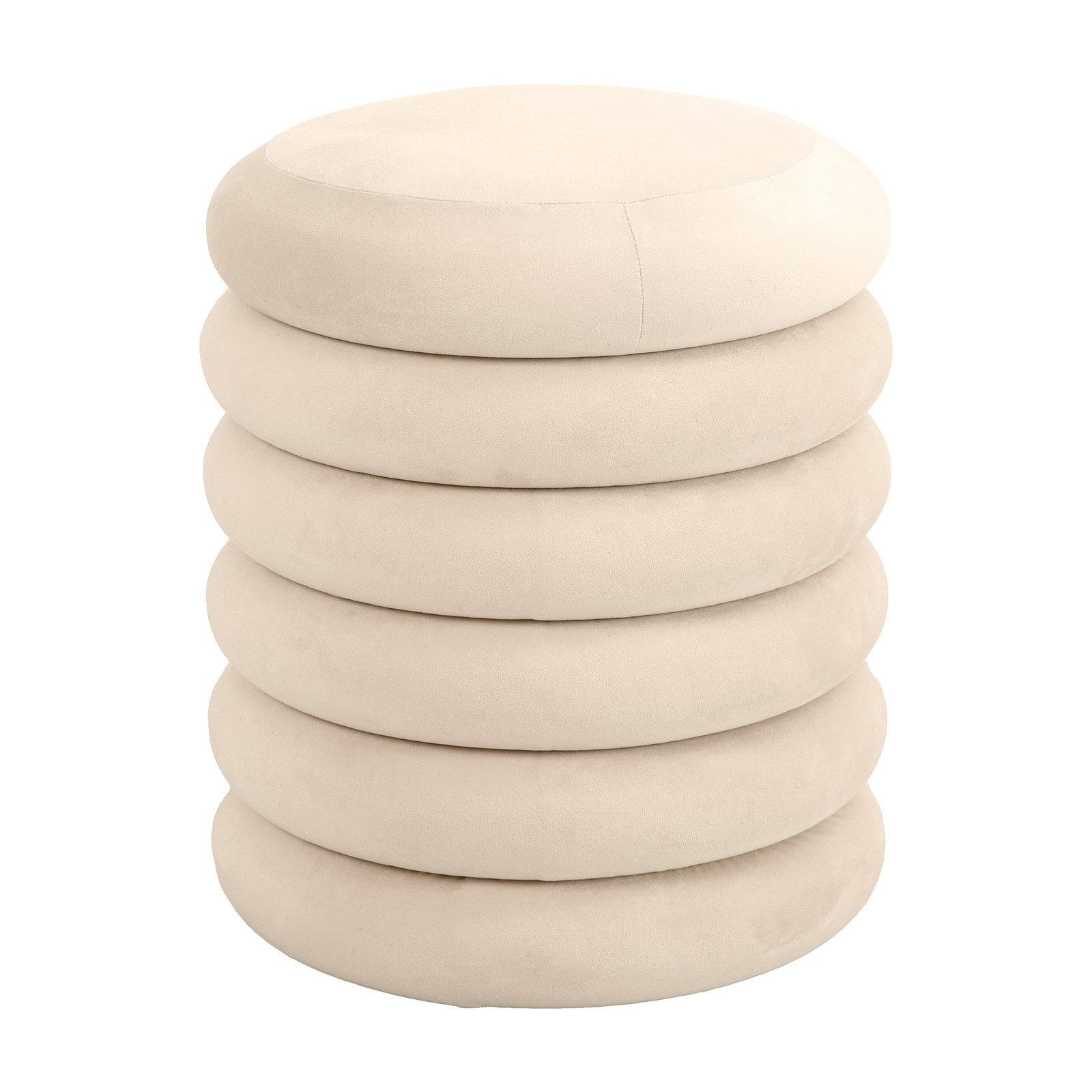 SVITA Stauraumhocker BLOSSOM XS, Pouf, Mit Stauraum, Samt-Bezug, Bequeme Polsterung, Modern