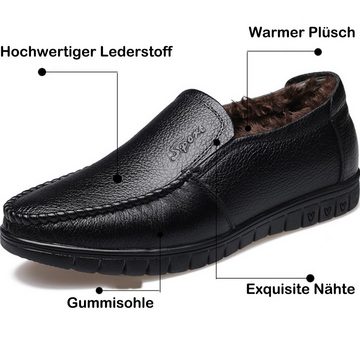 Daisred Herren Business Schuhe mit Warm Gefüttert Slipper