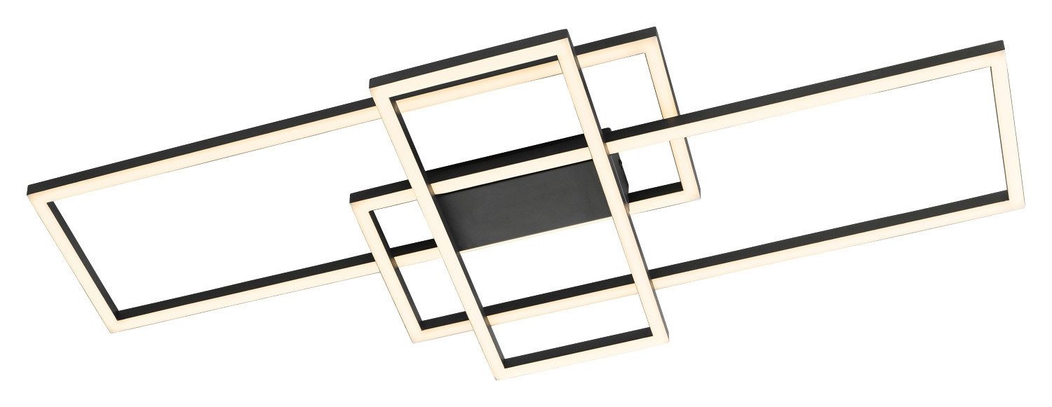 casa NOVA LED Deckenleuchte ARTIO, 3-flammig, Schwarz Matt, Metall, Acryl, günstig online kaufen