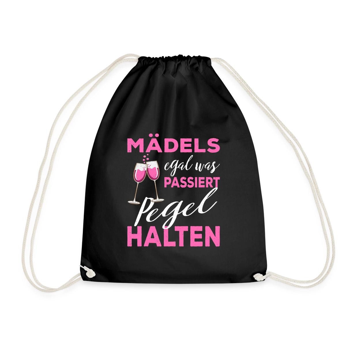 Spreadshirt Turnbeutel JGA Frauen, Egal Was Pegel Halten Turnbeutel (1-tlg)
