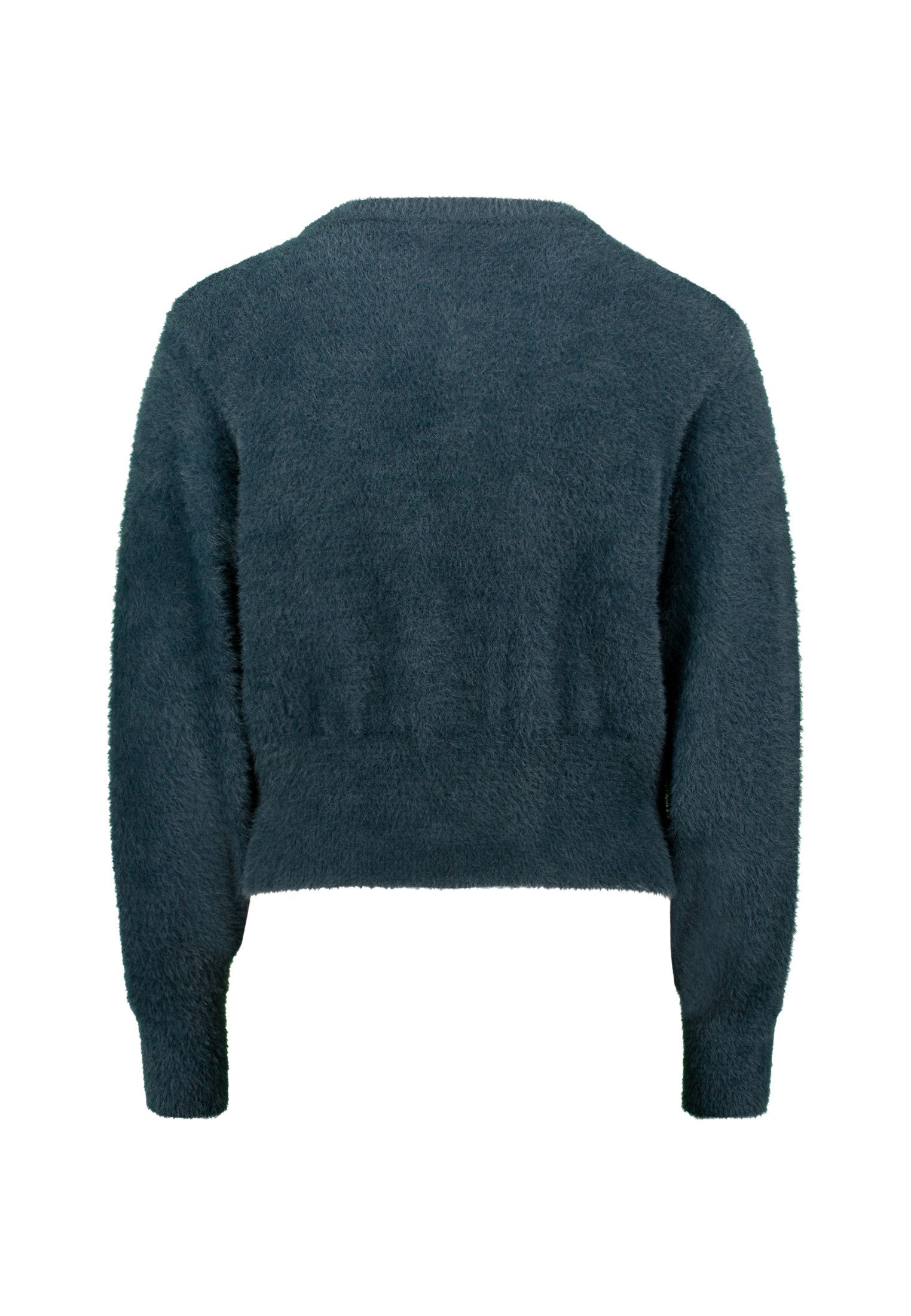 Zero Strickjacke Damen mit Blumenknöpfen (1-tlg) Knopfleiste