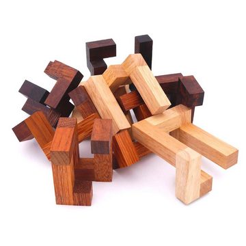 Philos Spiel, 3D-Puzzle CONFUSIO - sehr schwieriges Interlocking-Puzzle, Holzspiel