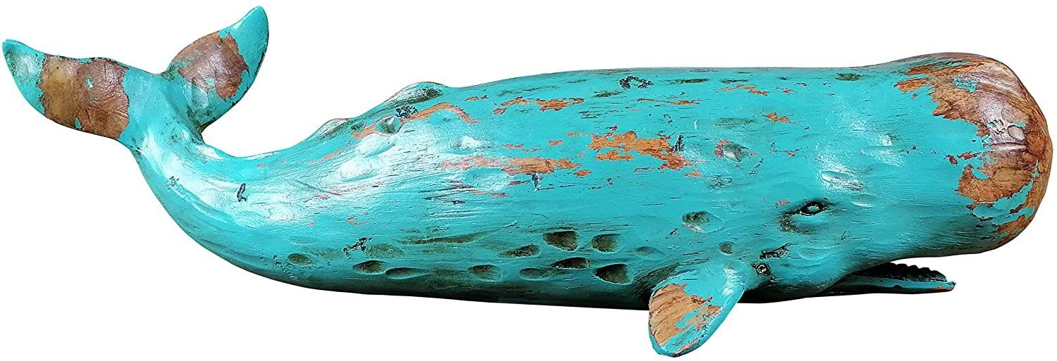 MichaelNoll Dekofigur Wal Dekofigur Polyresin Holz-Optik günstig online kaufen