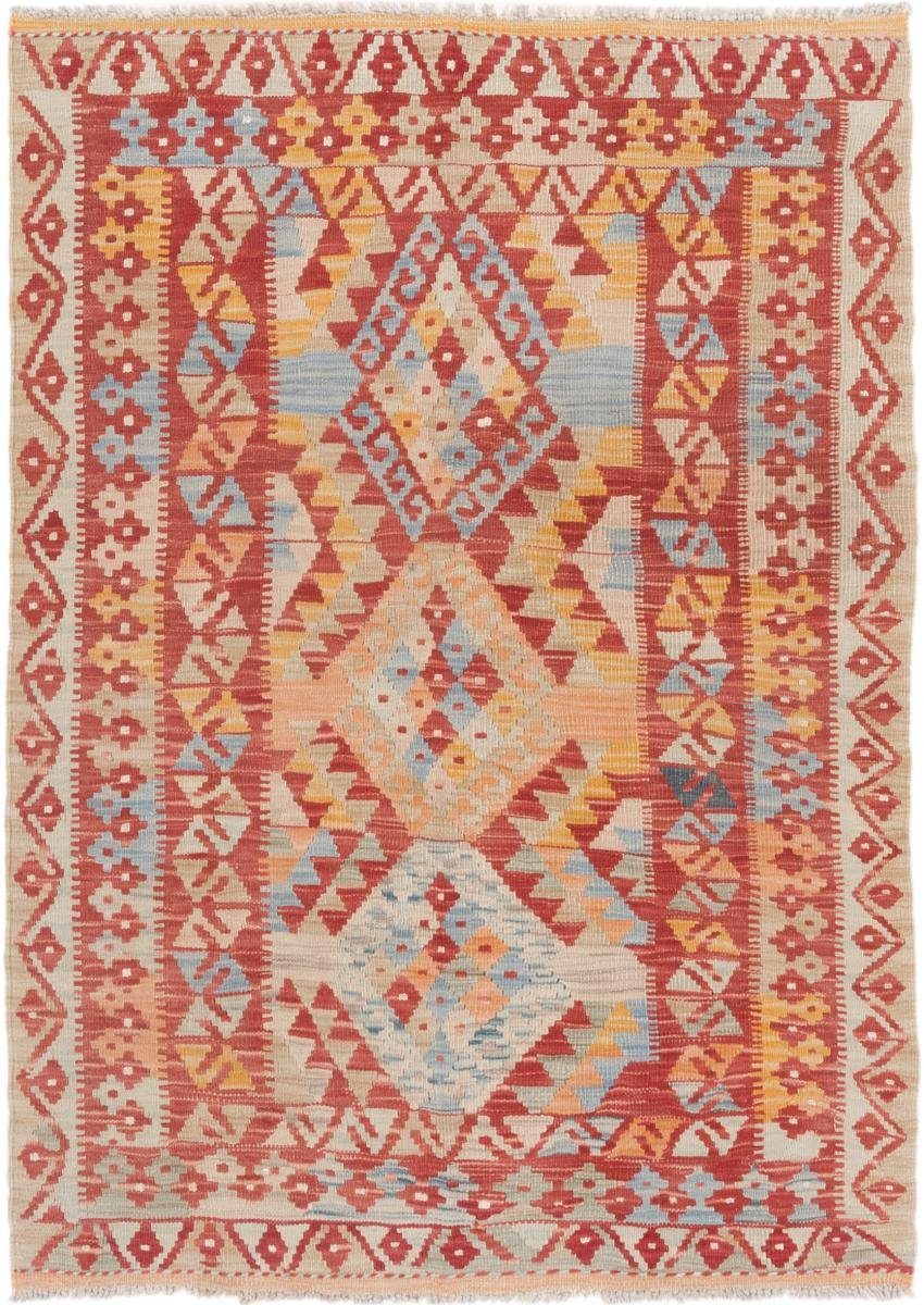 Orientteppich Kelim Afghan 108x143 Handgewebter Orientteppich, Nain Trading, rechteckig, Höhe: 3 mm
