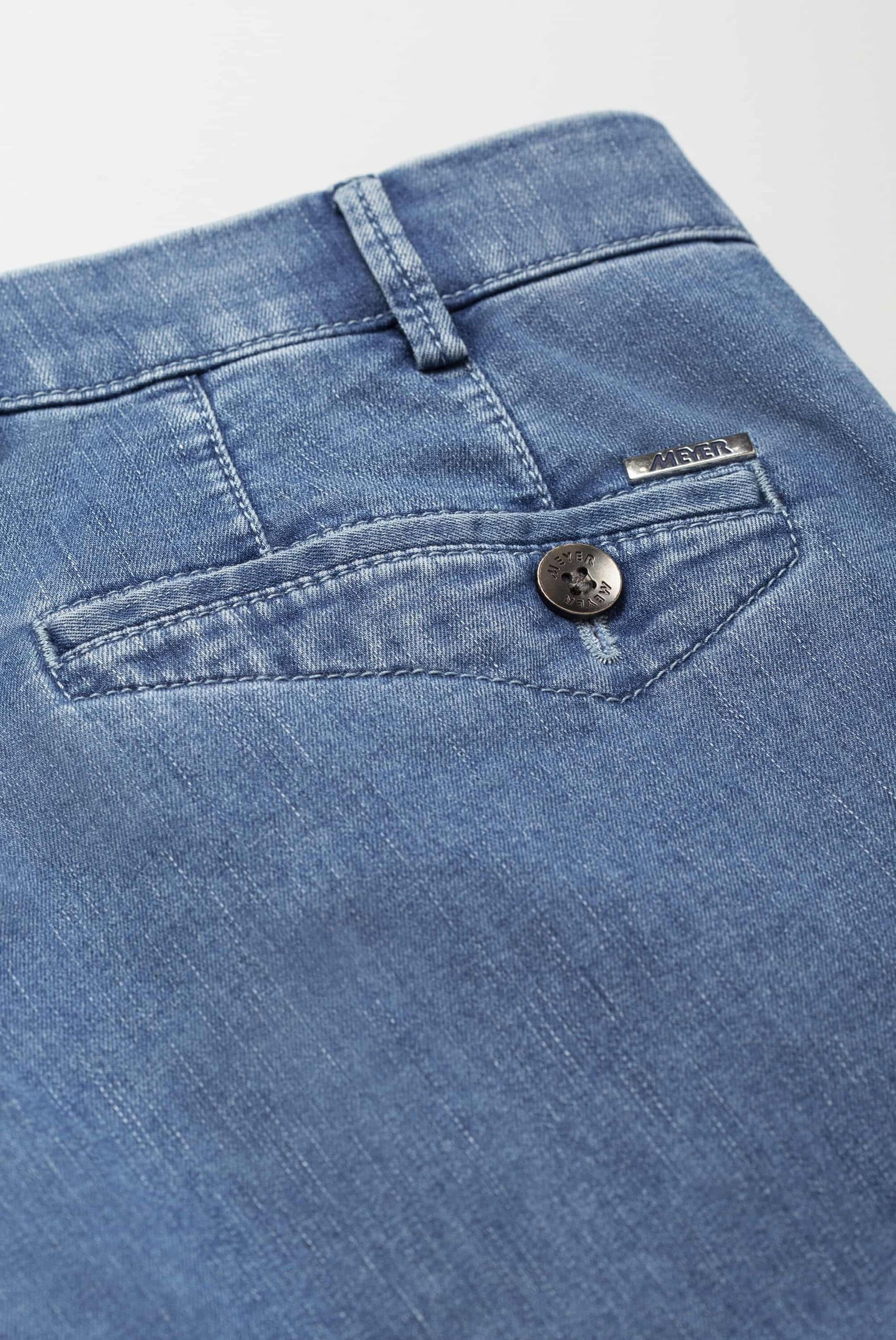 MEYER 5-Pocket-Jeans Dublin mit Swingpocket Denim LIGHT-BLUE Coolmax