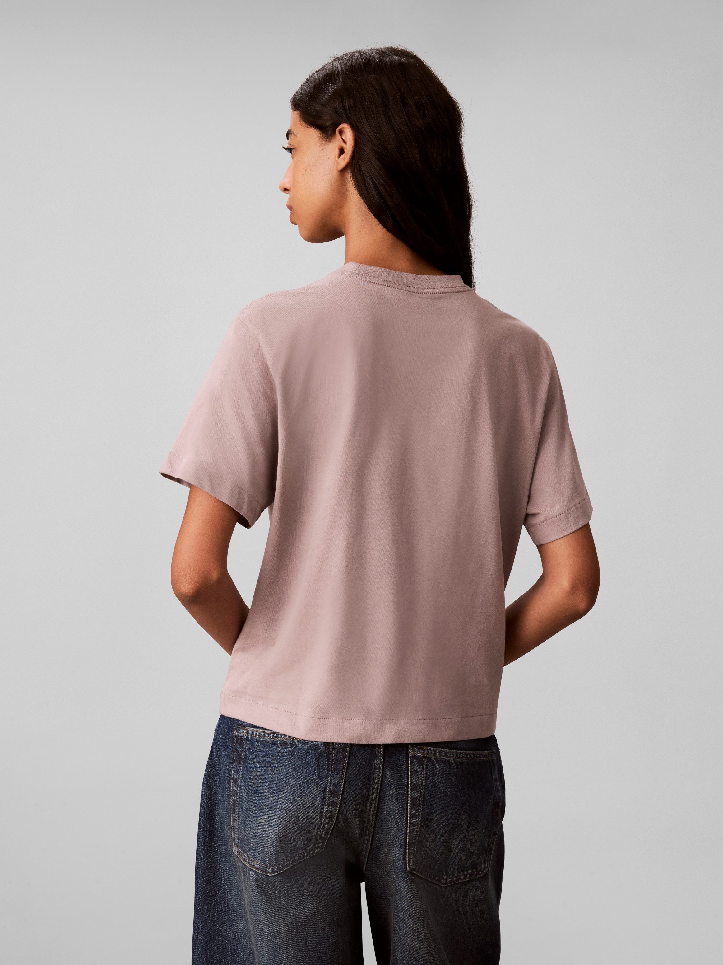 Calvin Klein Jeans T-Shirt BOXY HAND DRAWN MONOLOGO TEE Regular fit, Logoschriftzug – Bild 3 von 5