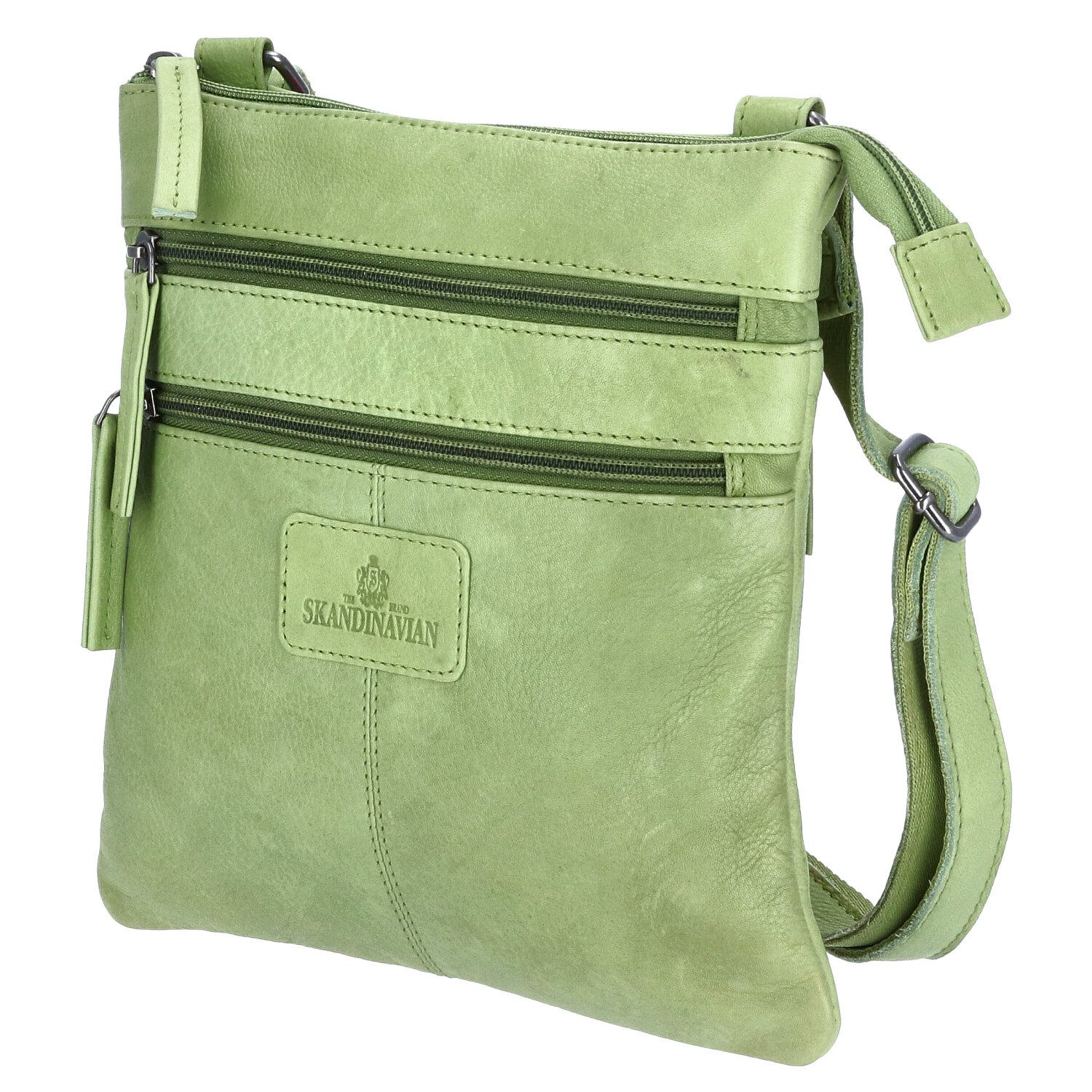 Umhängetasche The Skandinavian Brand Damen Ledertasche Green