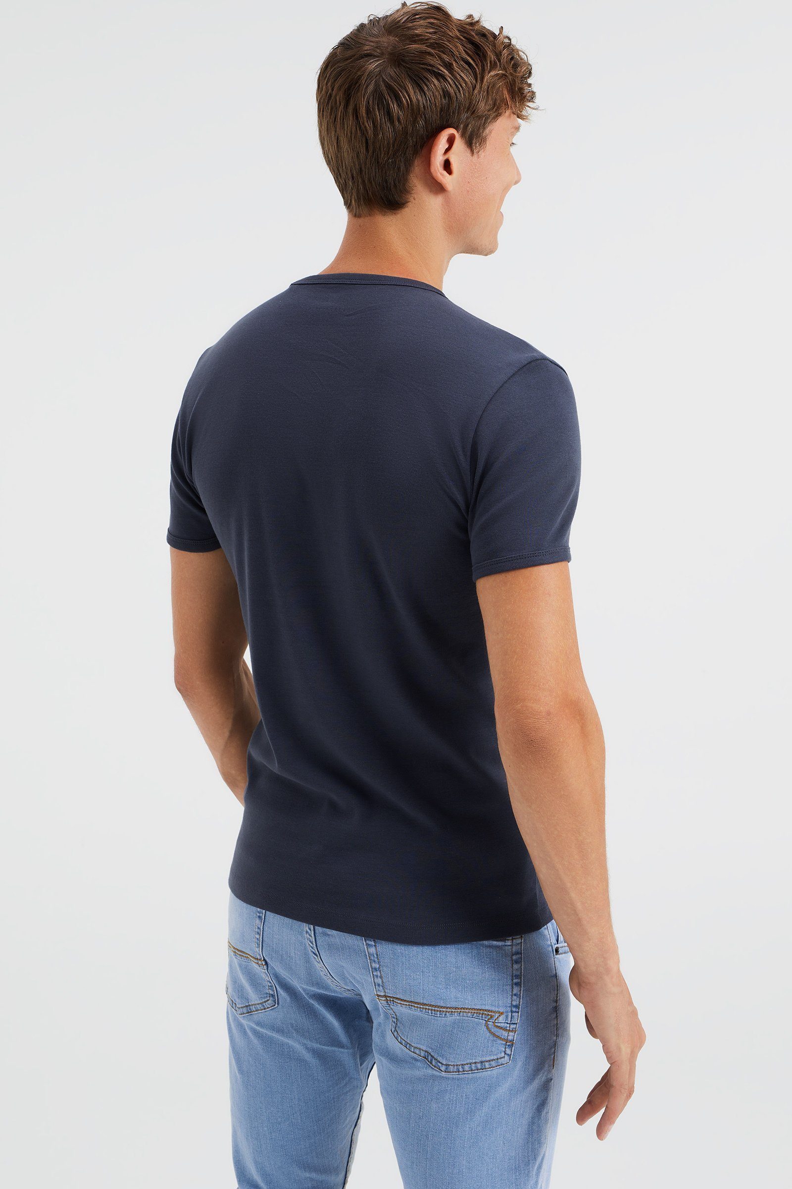 T-Shirt (1-tlg) WE Marineblau Fashion