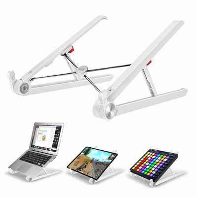 Diida Laptopständer,klappbarer Laptopständer,höhenverstellbar,weiß Tablet-Ständer