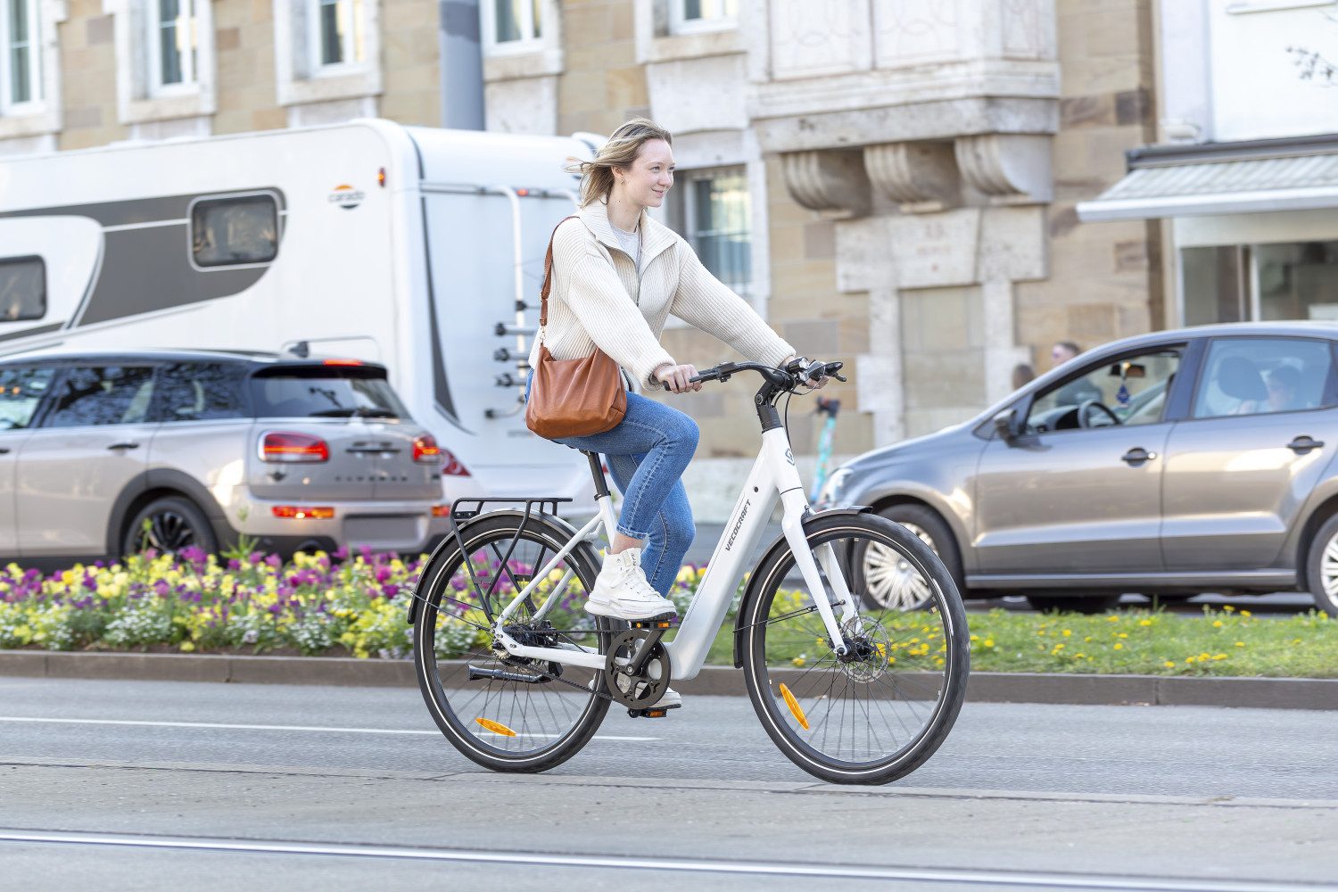 VECOCRAFT E-Bike Cityrad 28 Zoll 360Wh Stufenlose Gangschaltung Torque Sensor LUNA2.0, Heckmotor, 360 Wh, (60-100 km), 45Nm,36V 10AH,Trekkingrad für Damen und Herren,GATES CDN-Riemenantrieb
