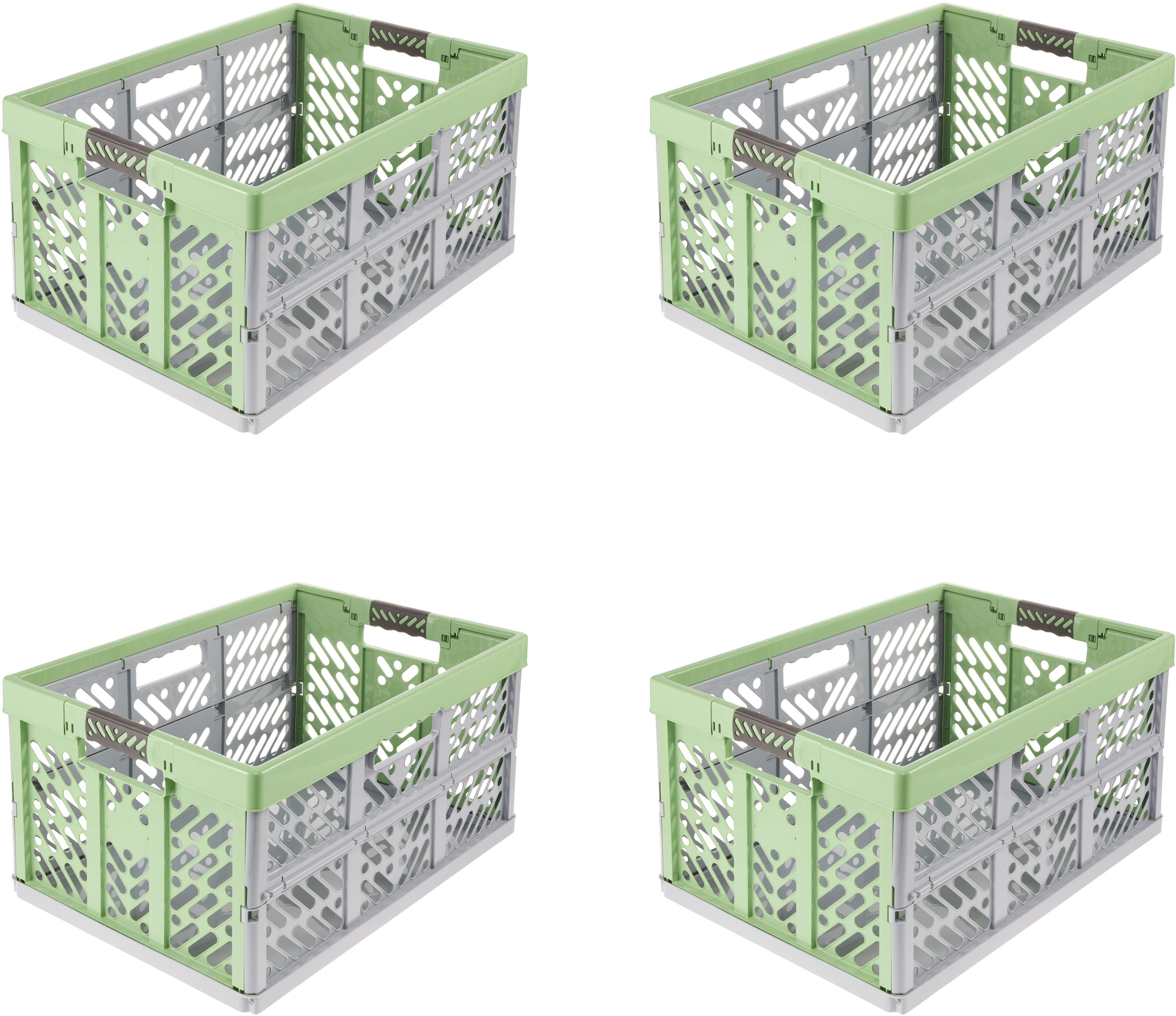 keeeper Klappbox Profi-Klappbox ben eco mit Softgriffen (Set 4 St) 45 l, 54x37x28 cm, 45 l, Soft-Touch-Griffe, zusammenklappbar, leicht zu reinigen