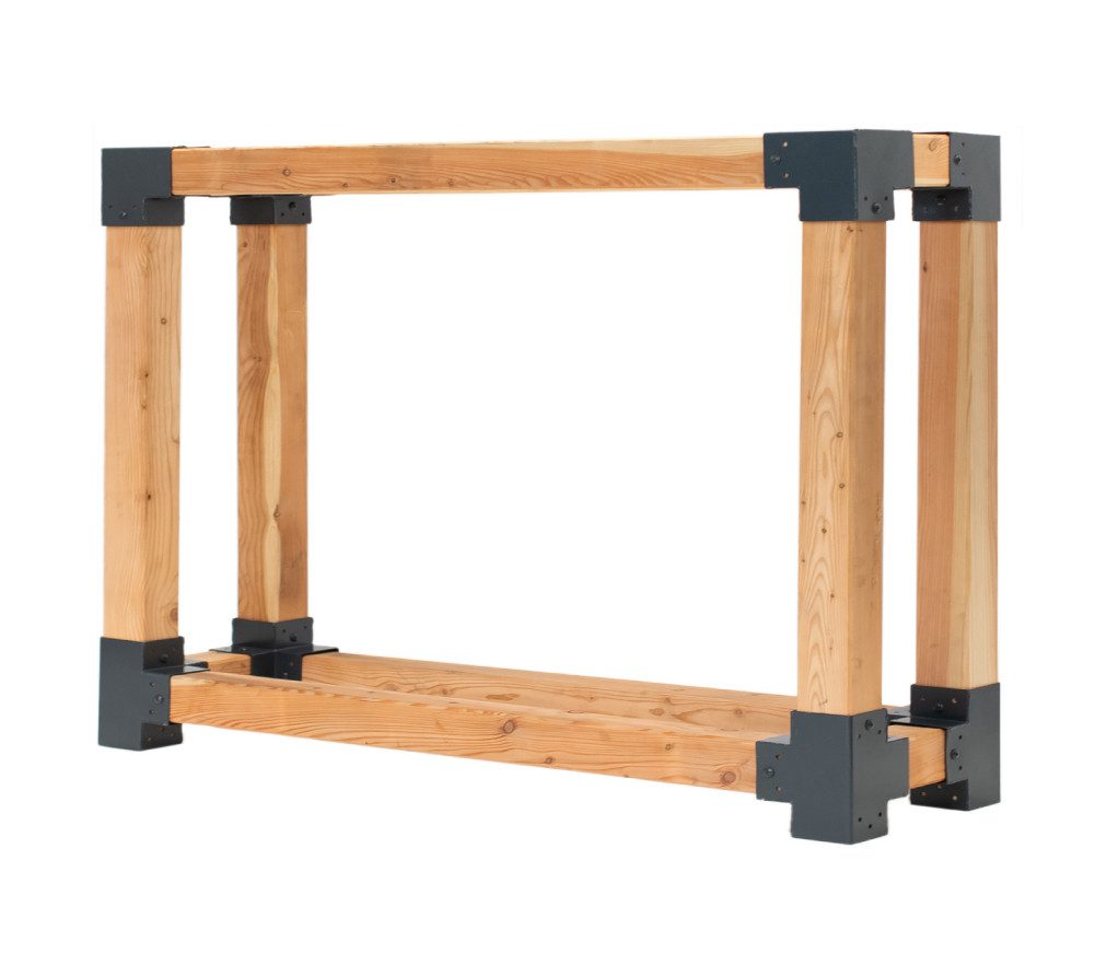 WESTMANN Kaminholzregal Michel 9, BxTxH:40x138x180 cm, (1-St), Lärchenholz, für Holzscheite von 25-40 cm, LxBxH 138x40x180 cm