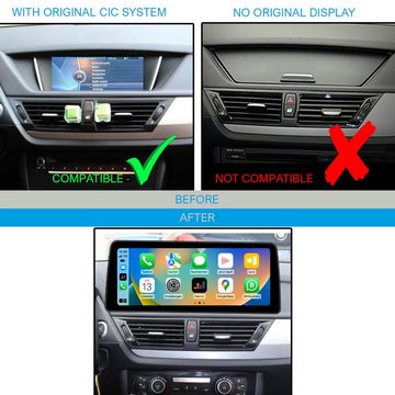 TAFFIO Für BMW X1 E84 CIC 12,3" Touchscreen Android GPS CarPlay AndroidAuto Einbau-Navigationsgerät