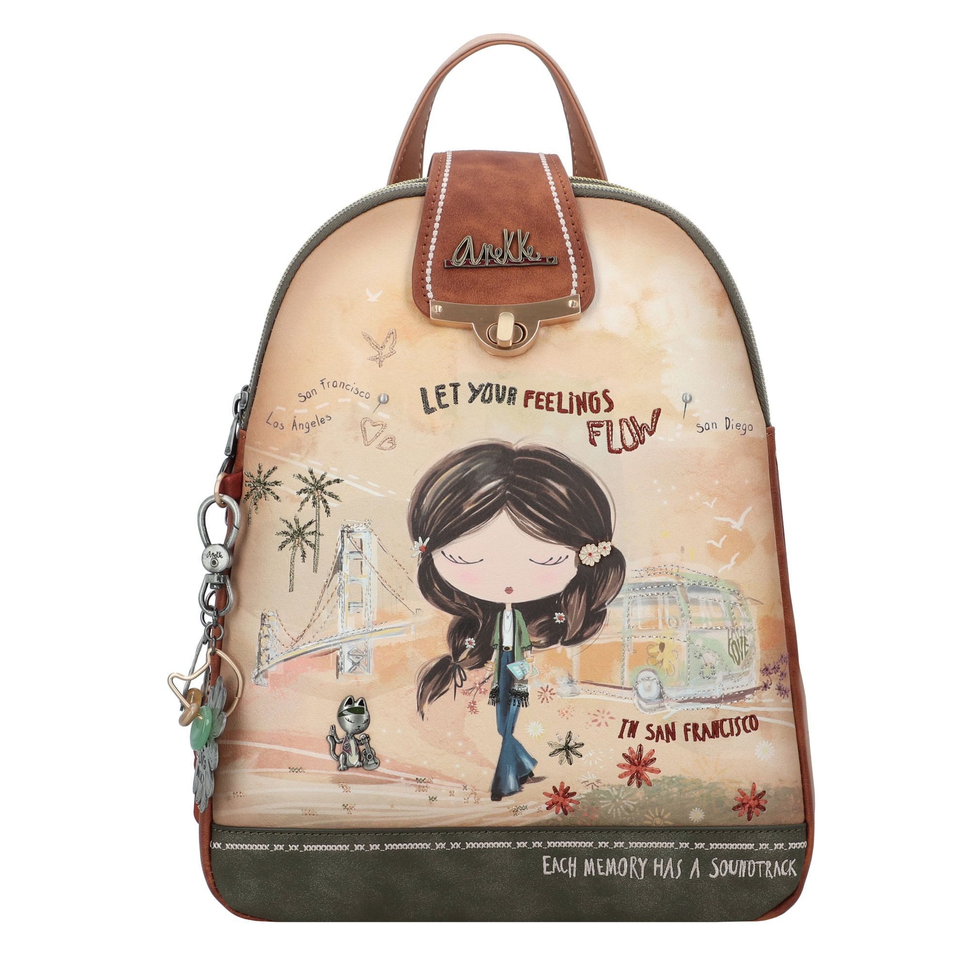 Anekke Cityrucksack Peace & Love, Polyurethan