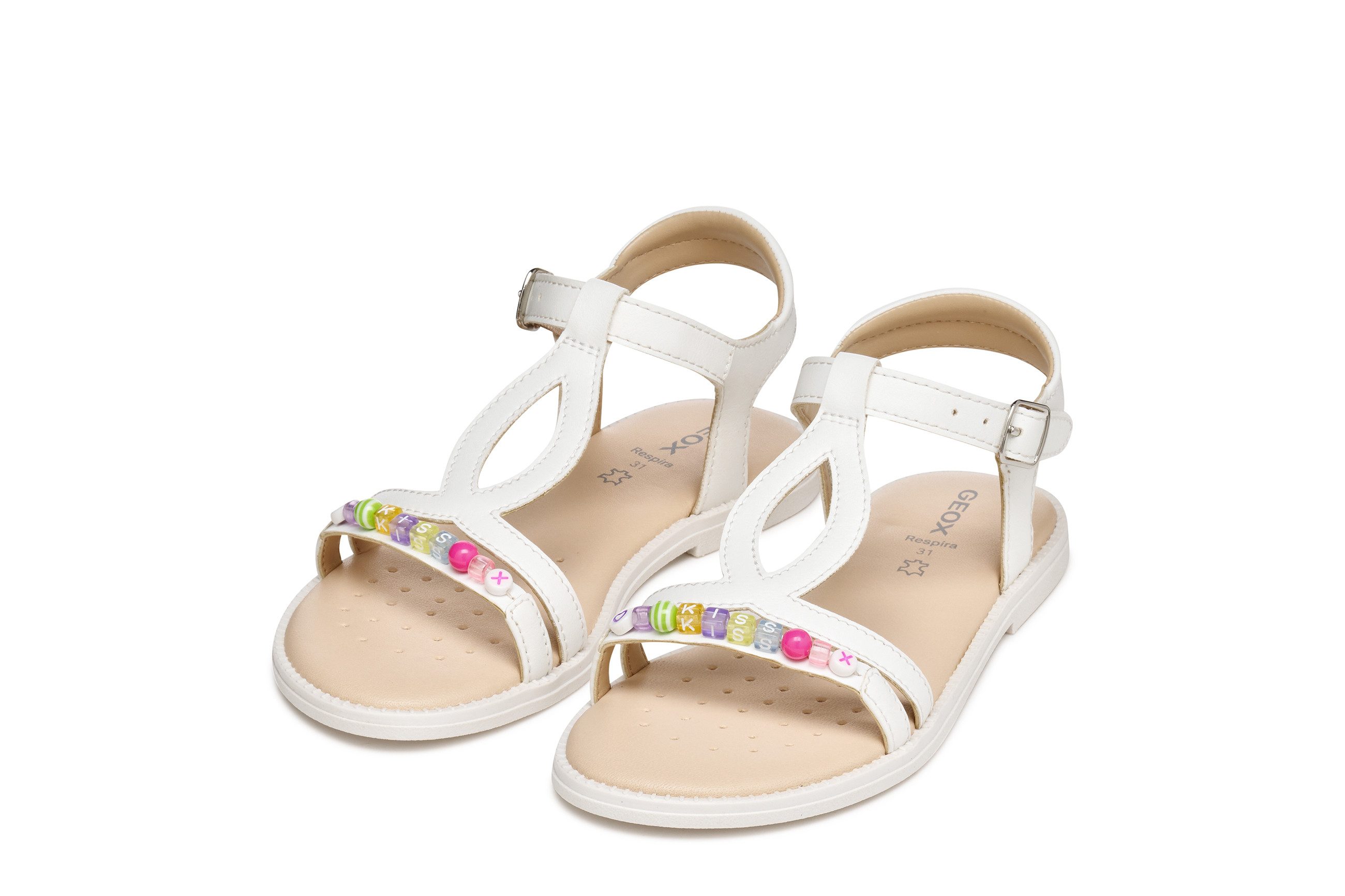 Geox J SANDAL KARLY GIRL Sandale Sandale mit Fersenriemen, Größenschablone zum Download