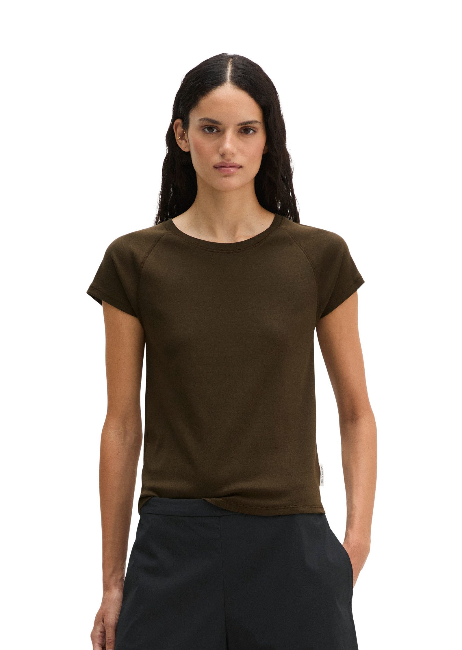 Marc O'Polo T-Shirt aus Organic-Cotton-Rib-Jersey