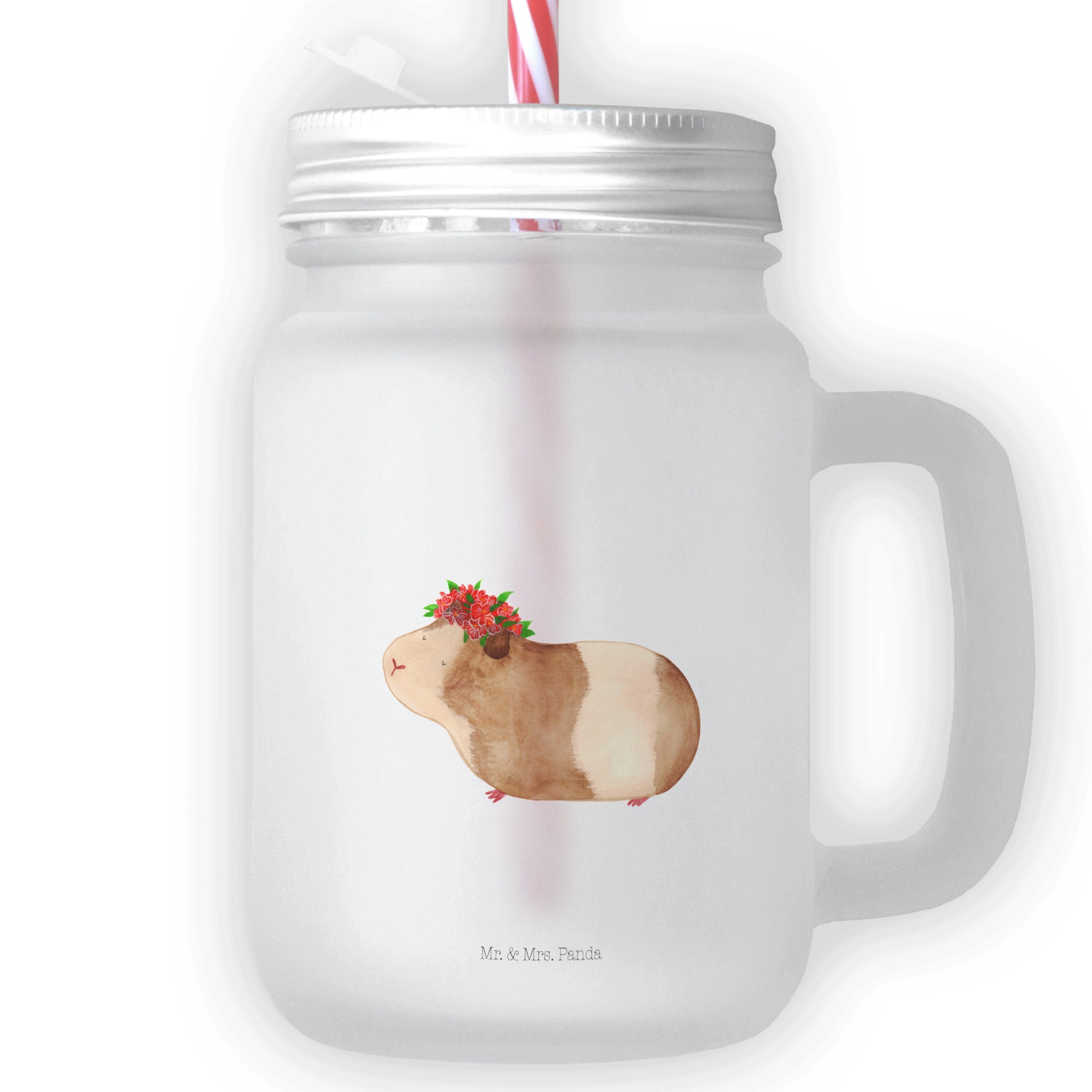 Mr. & Mrs. Panda Glas Meerschweinchen weise - Transparent - Geschenk, Motivation, Glas, lus, Premium Glas