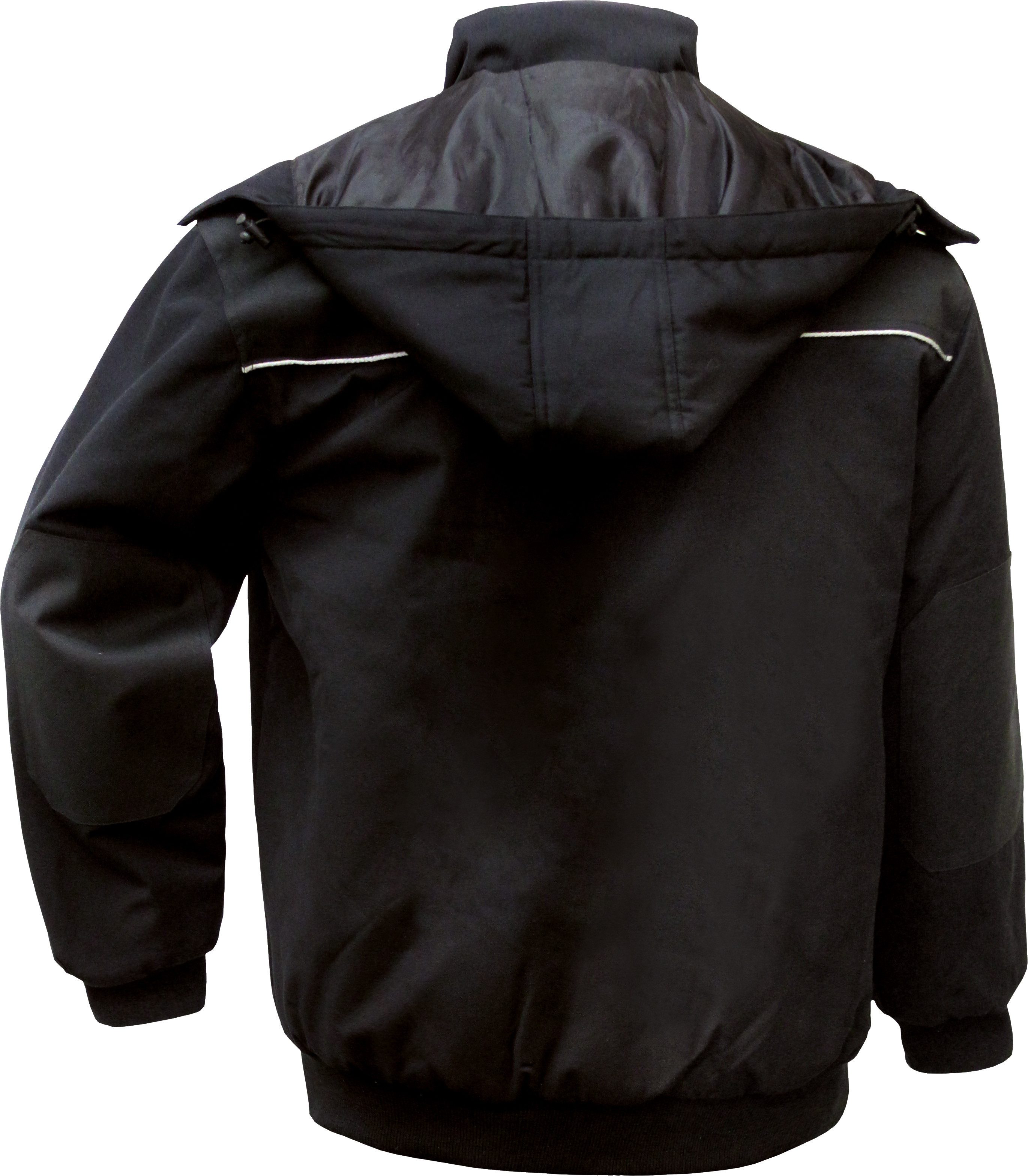 Triuso Winterjacke Power Herren Arbeitsjacke schwarz mit abnehmbarer Kapuze günstig online kaufen