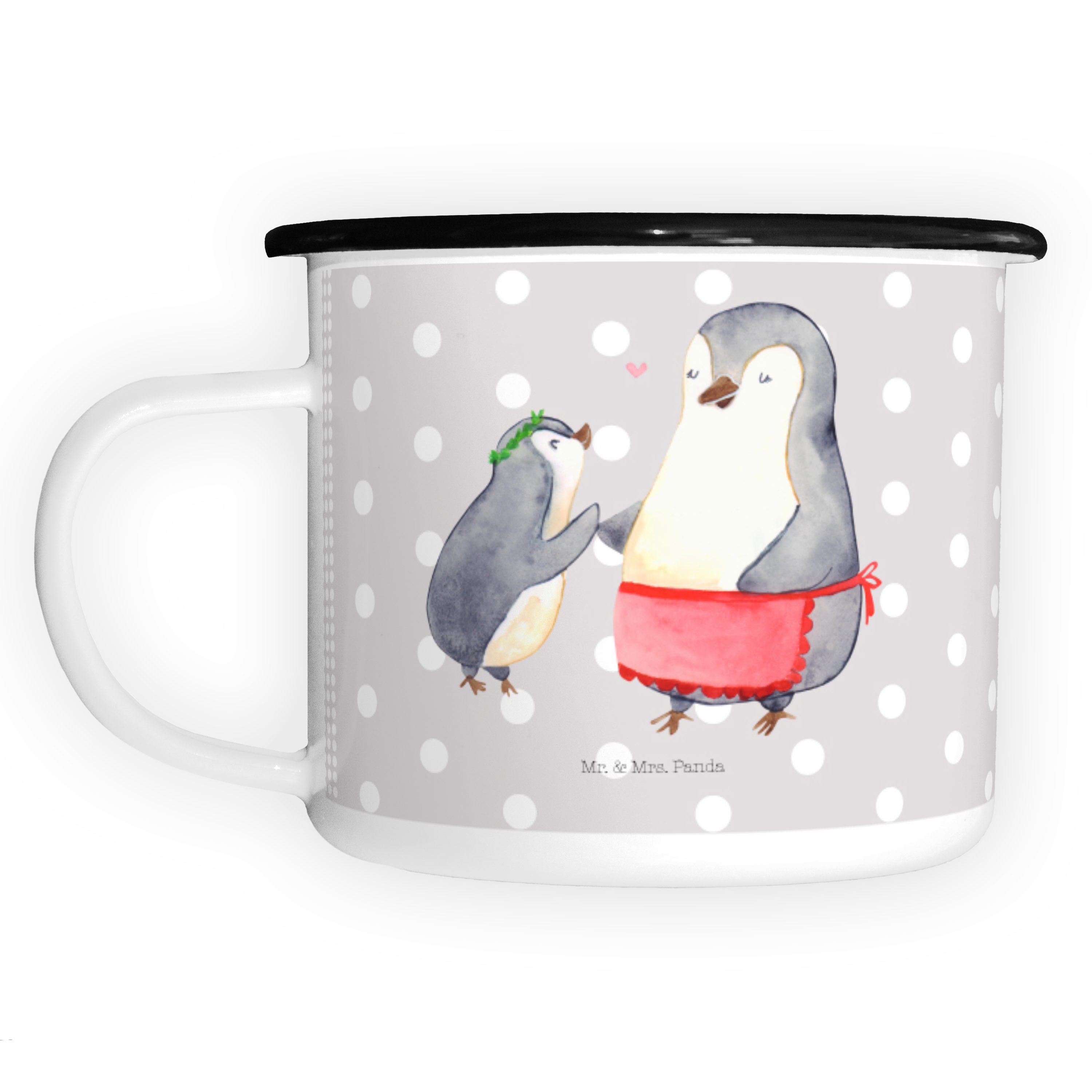 Mr. Kind Geschenk, Geburststa Panda St) Dekobecher Grau (1 Tasse, Mrs. Outdoor mit - Pinguin - & Pastell