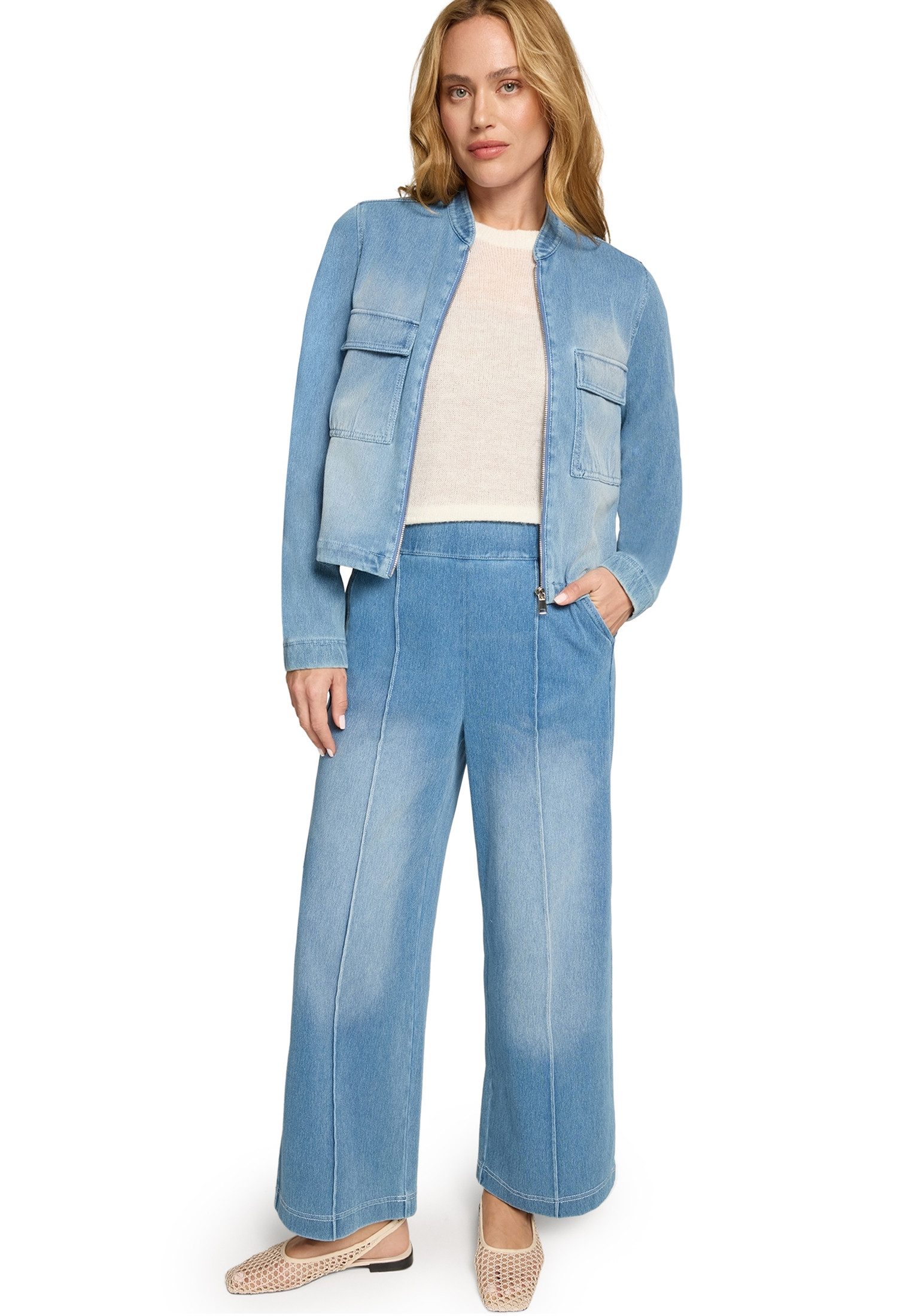 Zero Jackenblazer Damen mit Reißverschluss Plain/ohne Details