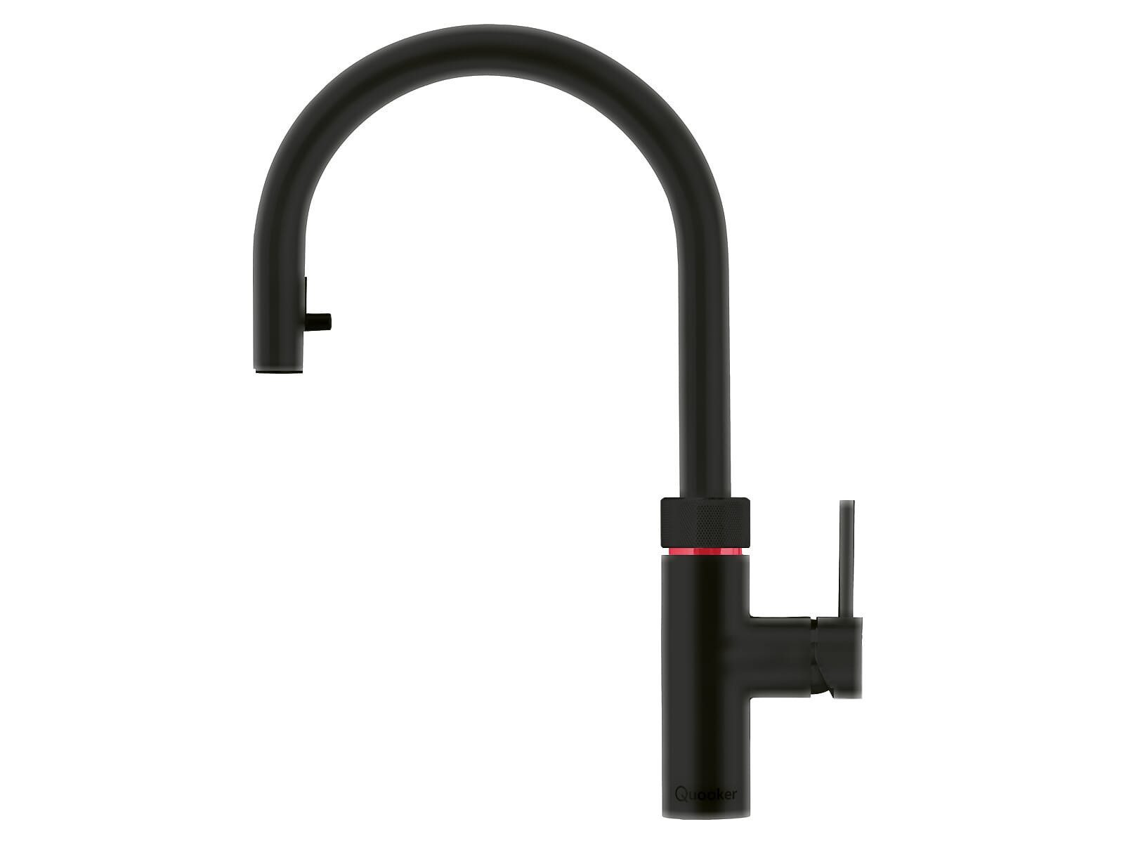 QUOOKER Küchenarmatur Quooker PRO3 & CUBE, Flex inkl. Cube-Filter (4x CO₂ gratis) (Spar-Set, Armatur mit PRO3 und CUBE für kochendes, gekühltes, sprudelndes Wasser) Kochendwasser, Sprudel, stilles wasser, Kindersicherung, Flexschlauch