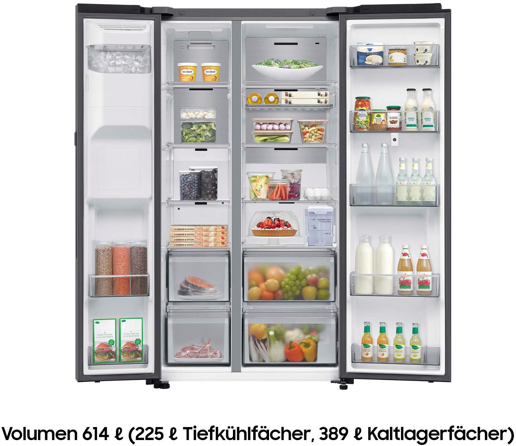 Samsung Side-by-Side RS97F RS90F67BETEF, 178 cm hoch, 91,2 cm breit
