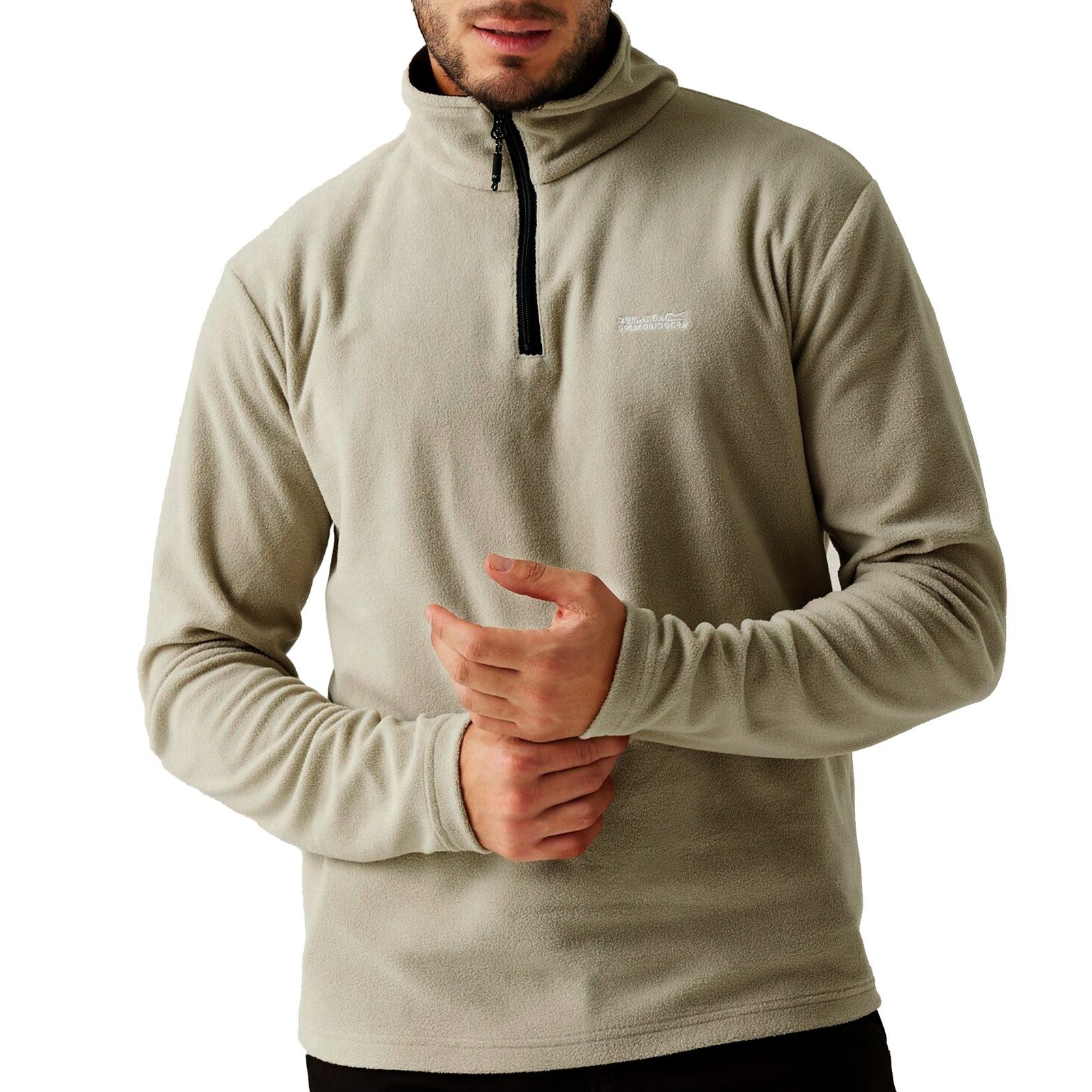 Regatta Stehkragenpullover Halfzip Thompson mit Markenschriftzug auf der Vorderseite