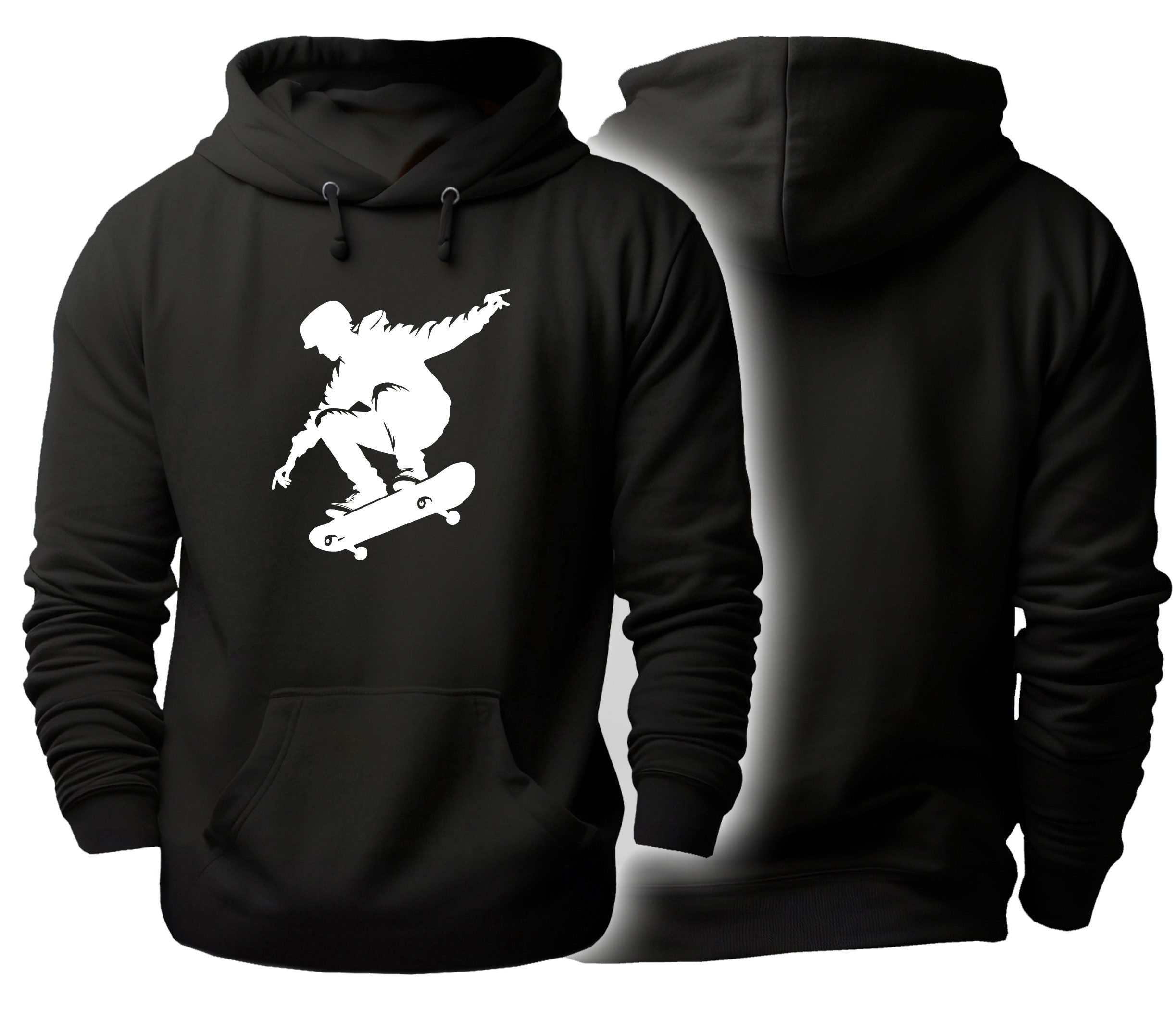 MyDesign24 Hoodie Skater Kapuzen Pulli - Skateboarder Herren und Damen Kapuzensweater - Skater Hoodie i724