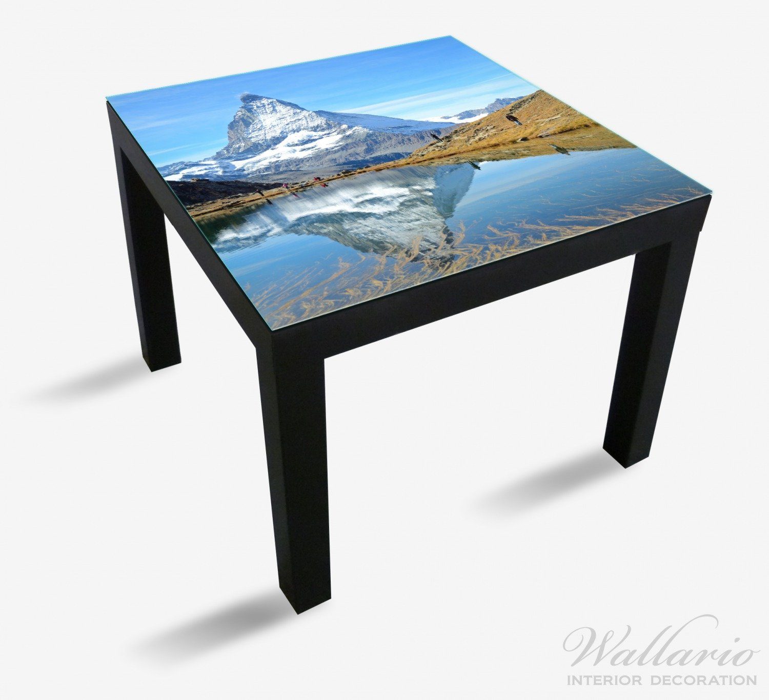 St), im Spiegelung - (1 Ikea Tisch geeignet für Lack Tischplatte See Wallario Matterhorn