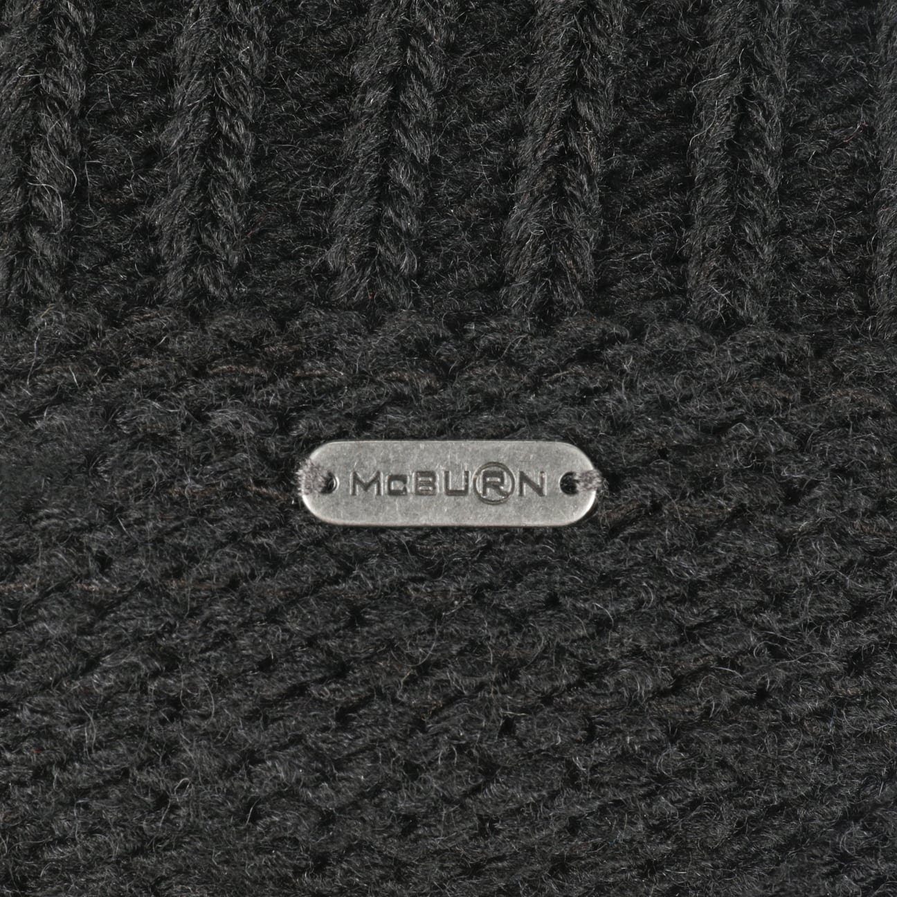 in Strickmütze Futter, mit Italy Made (1-St) schwarz McBurn Strickcap