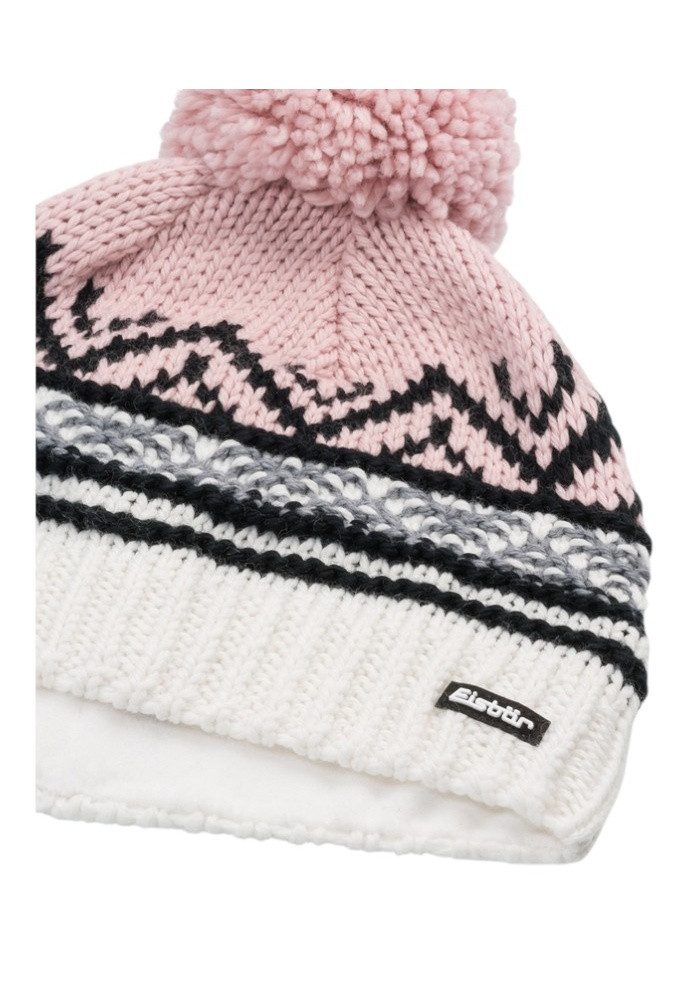 Eisbär Bommelmütze Mütze (Pompon) Kathrin Damen - Merinomix - pink/weiss/schwarz
