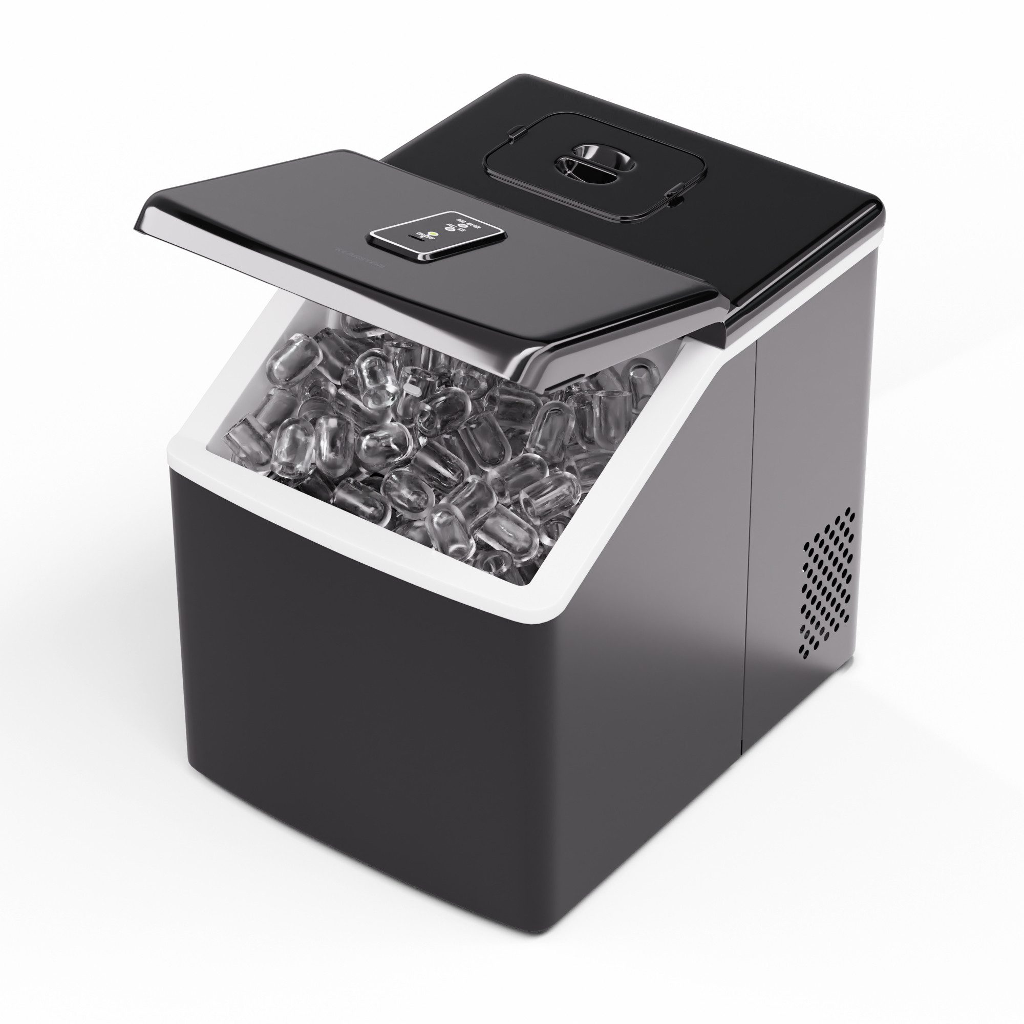 Klarstein Eiswürfelmaschine Clearcube Eiswürfelbereiter, Edelstahl für Zuhause 13kg/Tag LED Display 2,2 L Eiswürfelbereiter – Bild 2 von 5