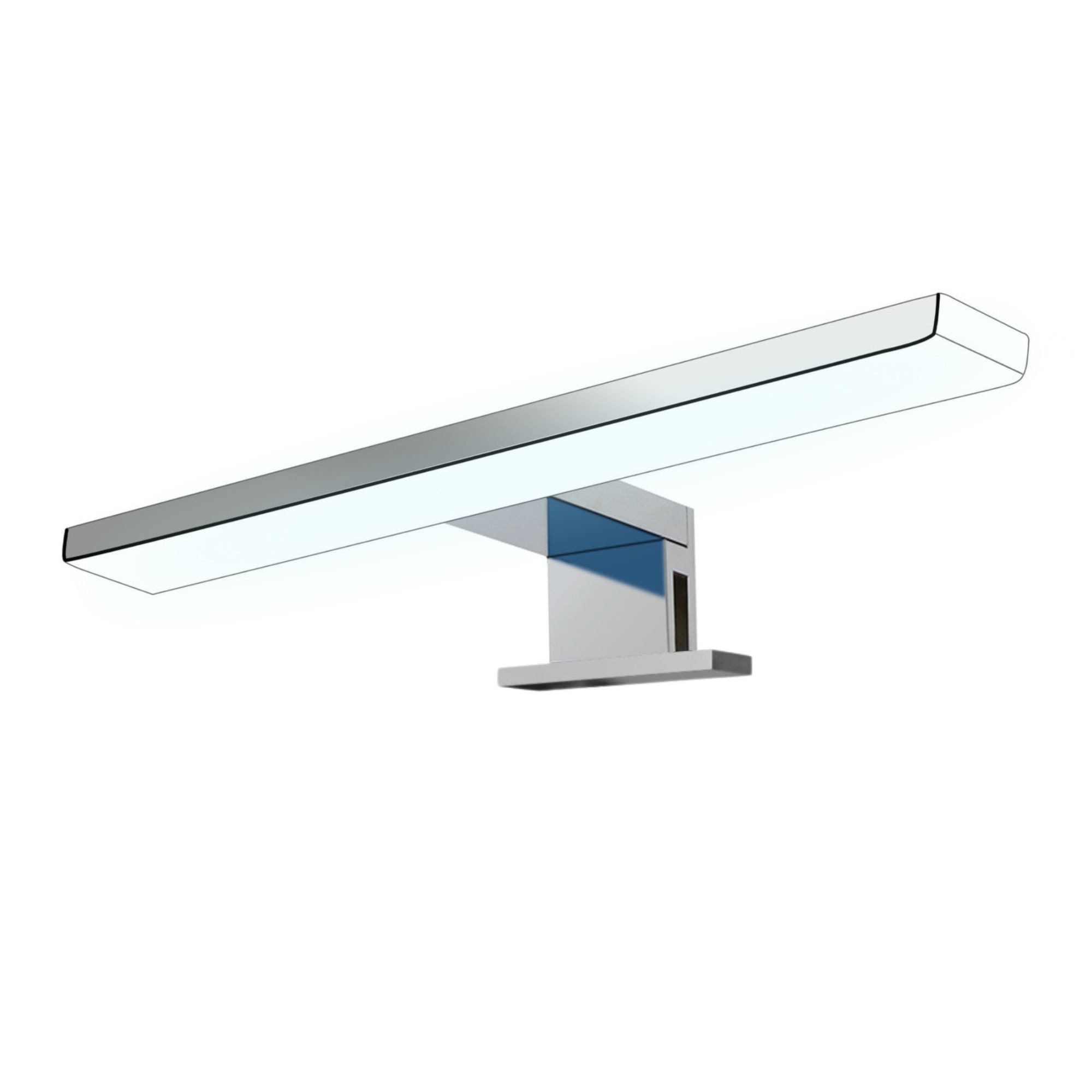 kalb LED Spiegelleuchte Aurinko LED Badleuchte Badlampe Spiegellampe, chrom 230V, 300mm neutralweiß, neutralweiß