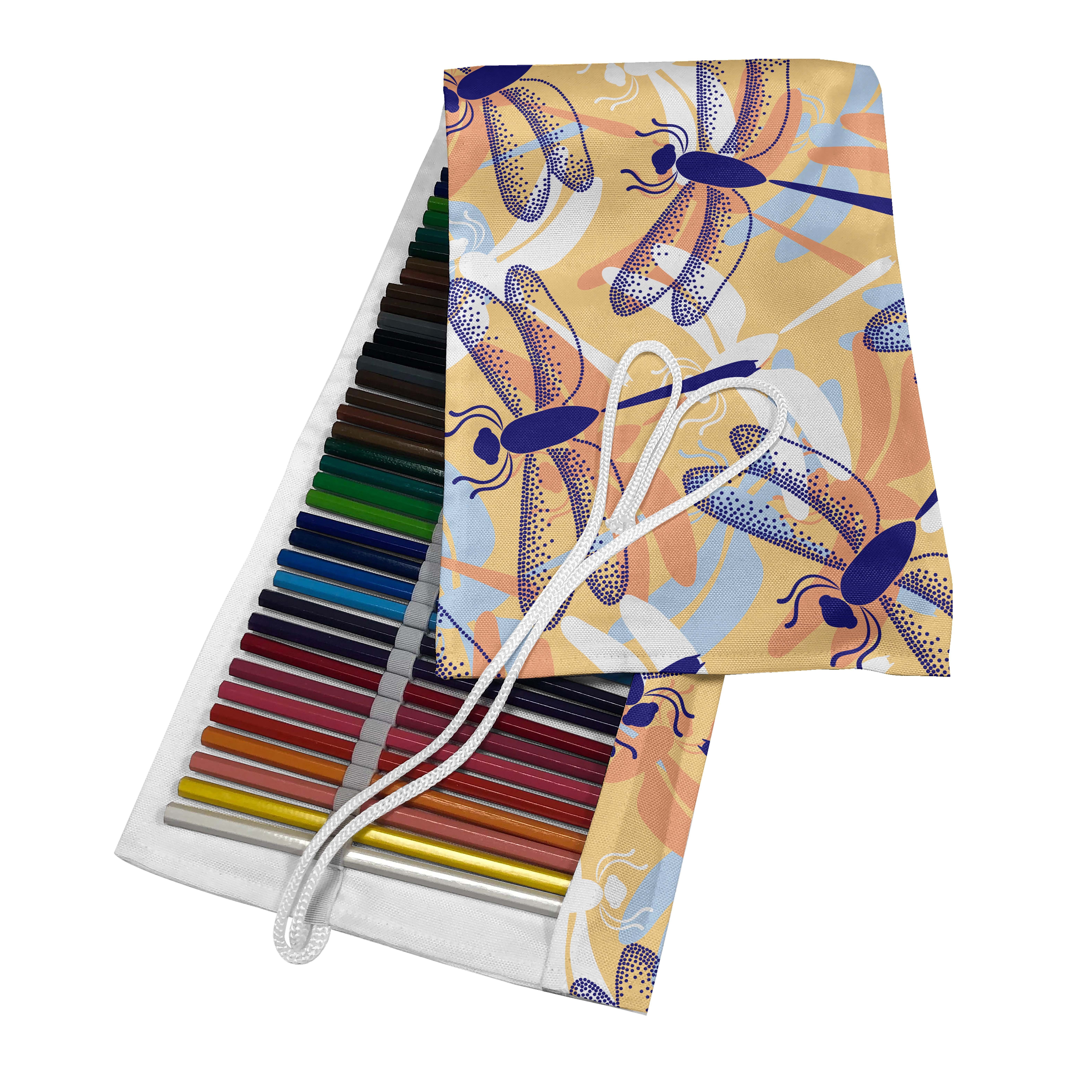 Mehrfarbig Stiftablage langlebig Boho tragbar Segeltuch Federmäppchen und Muster Libelle Organizer, Tier Abakuhaus