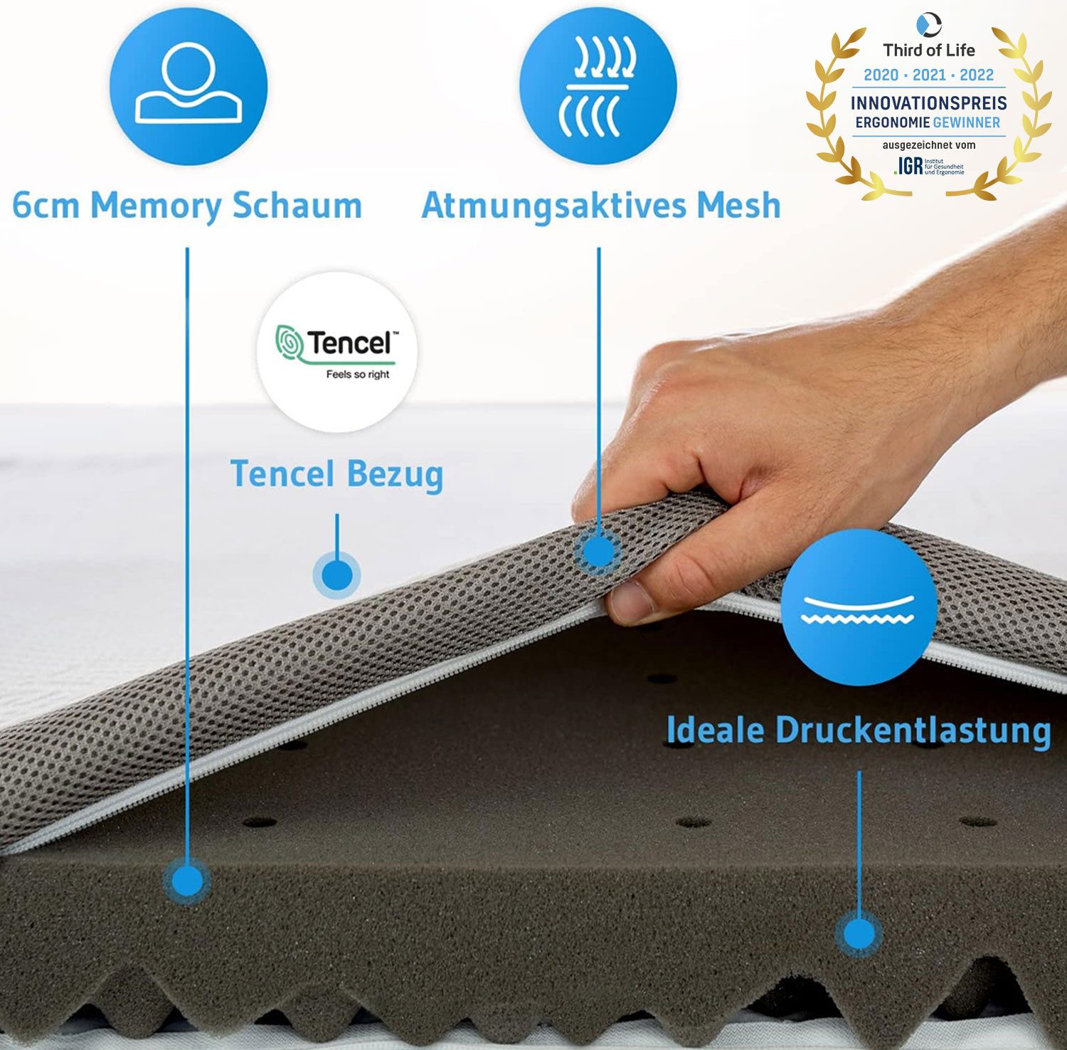 Third of Life, Topper Matratzen-Topper EcoON günstig online kaufen