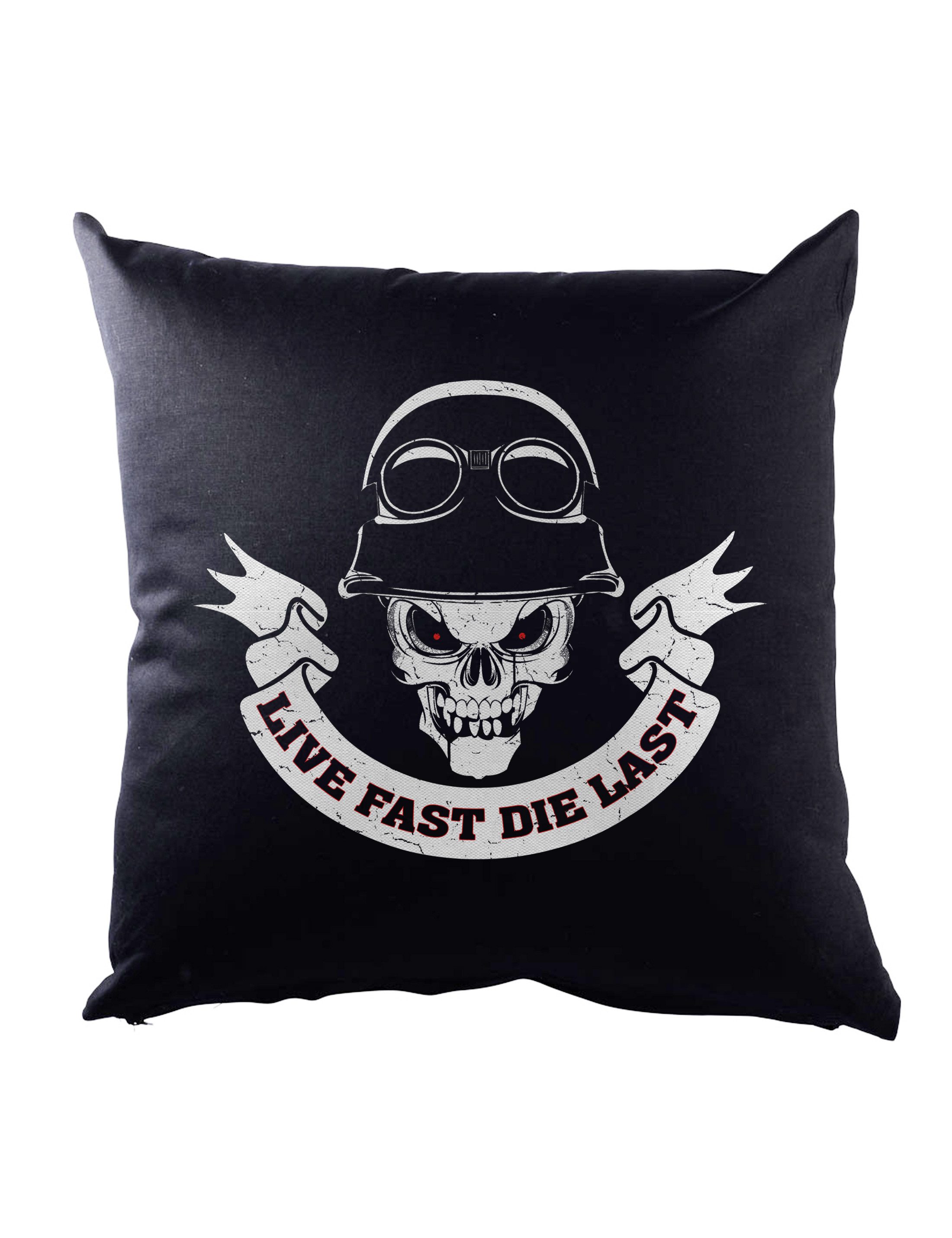 Dekokissen Live Fast Die Last Dekokissen Biker Rocker Club Motorcycle Freedom