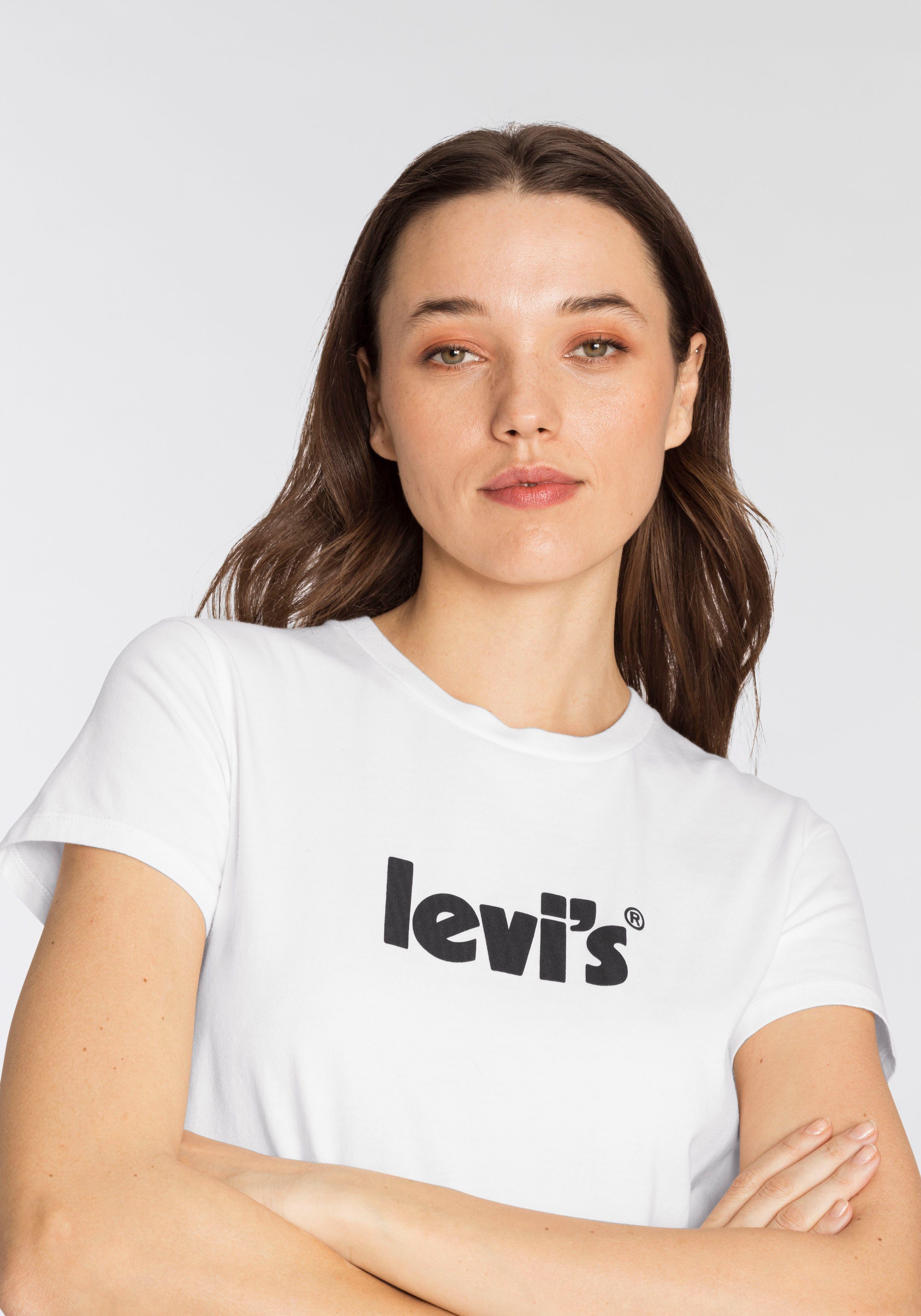 kristallweiß PERFECT TEE T-Shirt Markenschriftzug THE Mit Levi's®