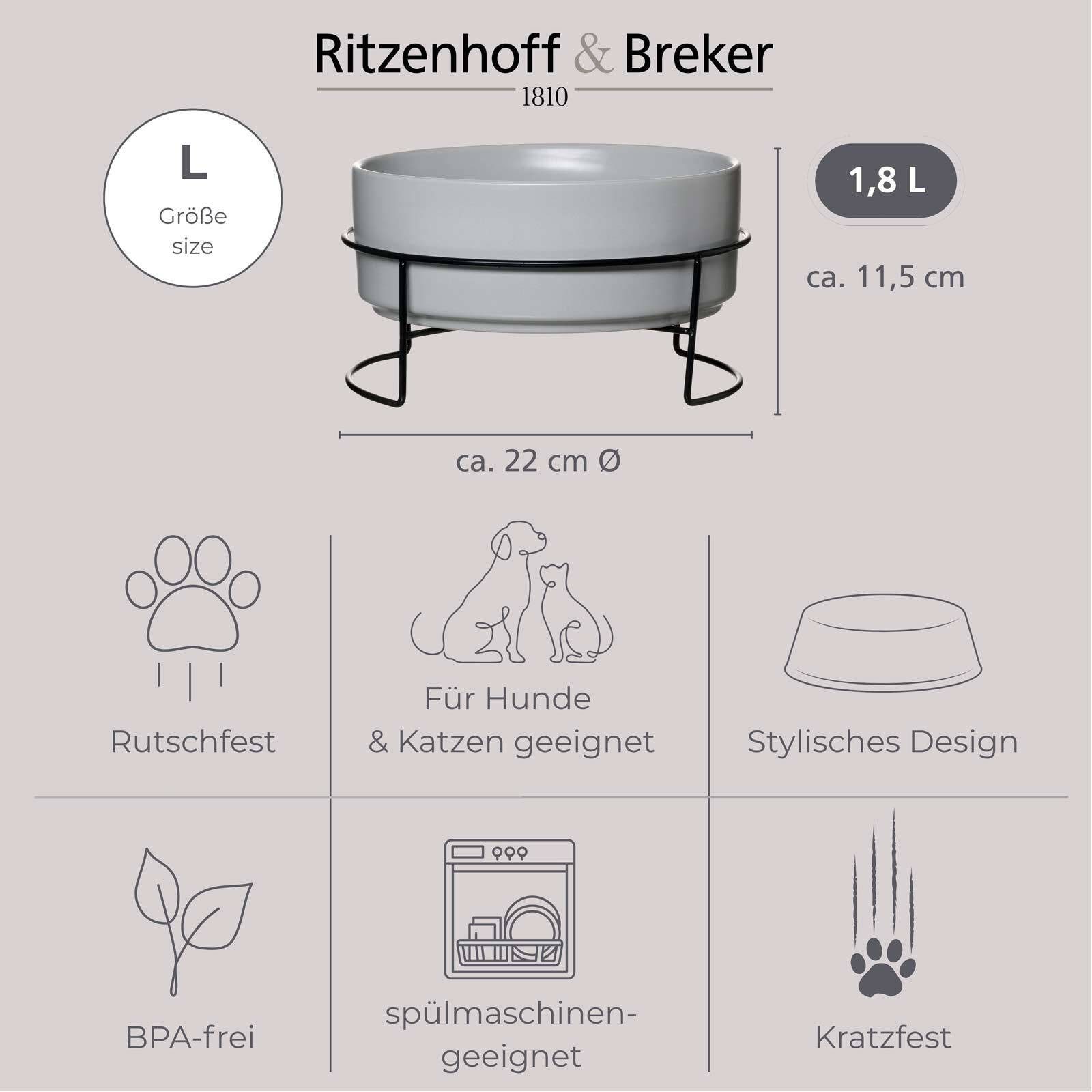 Ritzenhoff & Breker Futternapf Taro Futternapf ø 21 cm, Steingut
