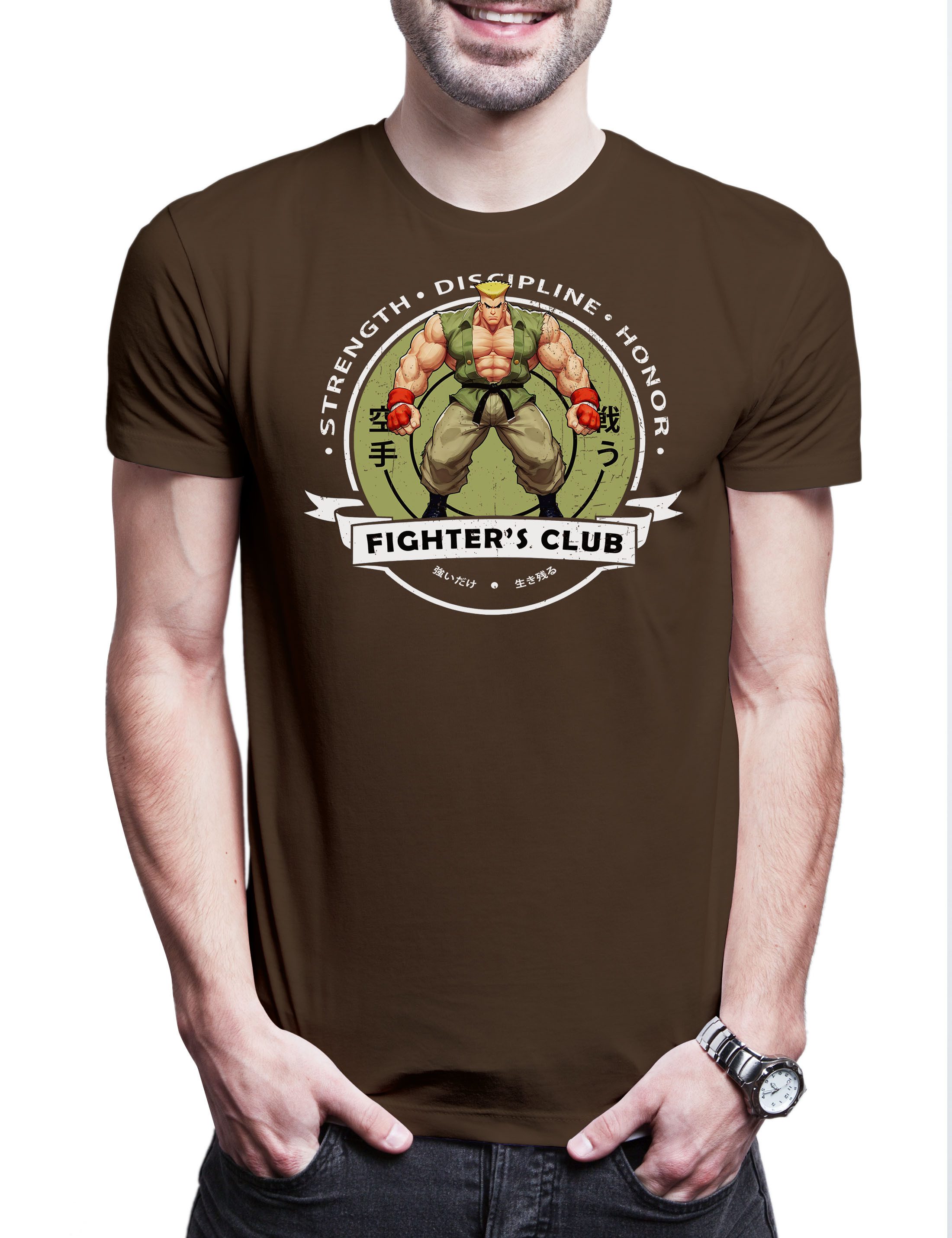 Urban Backwoods Print-Shirt Fighter's Club Guile II Herren T-Shirt Fighter SF Karate Hadouken Ryu (1-tlg) Street Ken Kung Fu