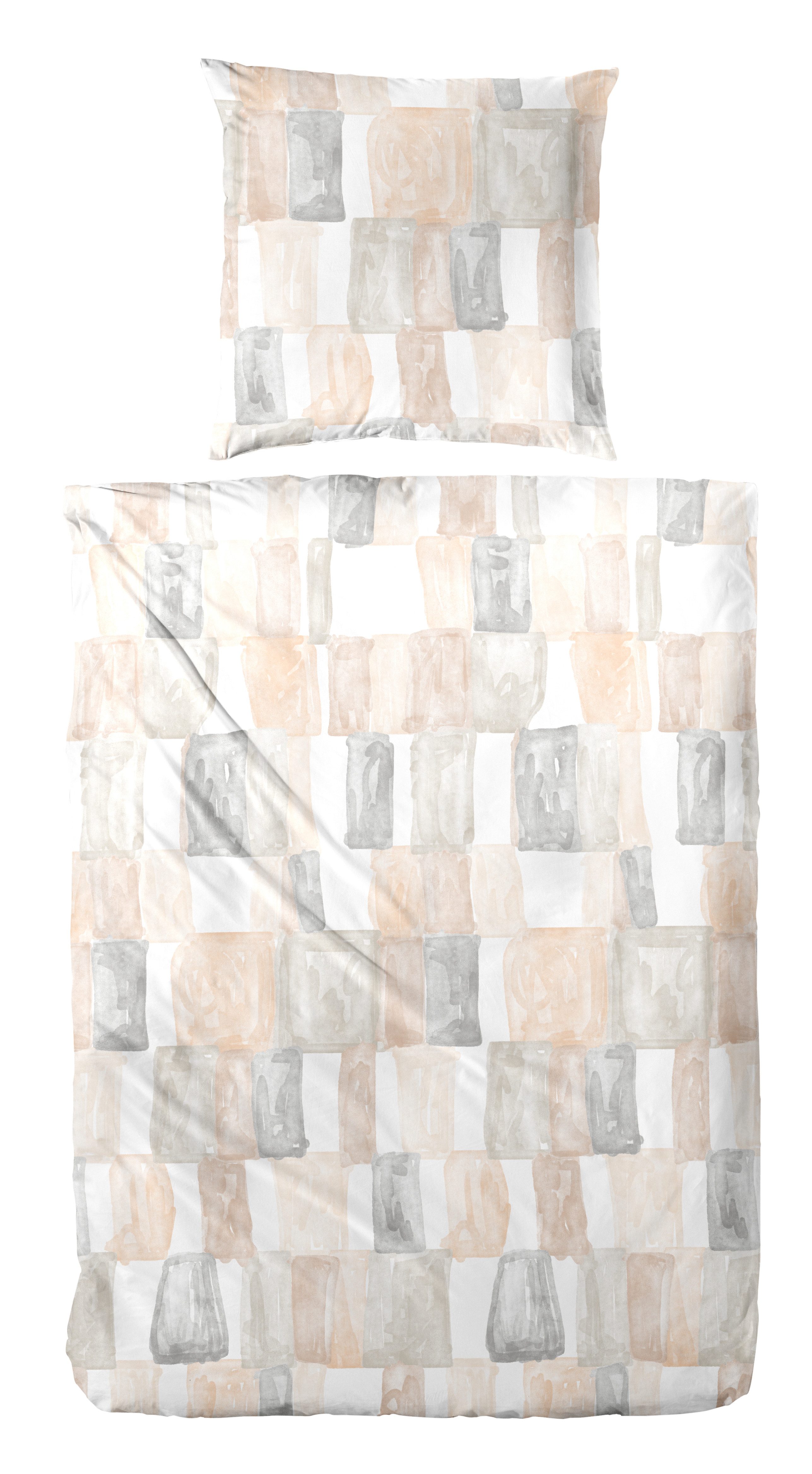 Primera Bettwäsche Perkal-Bettwäsche Watercolor Check, Perkal, günstig online kaufen