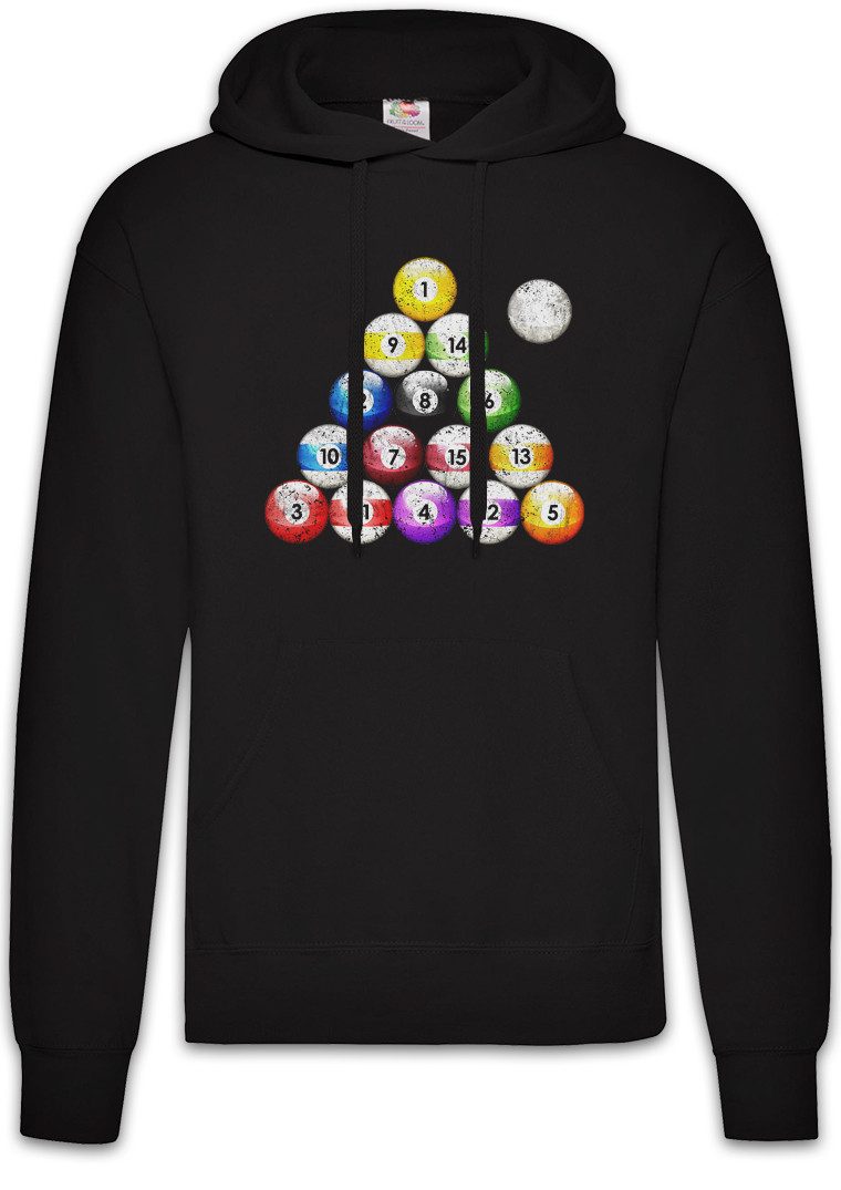 Hoodie Pool Billard Vintage Herren Hoodie Sport Eightball 8 Ball Kugeln