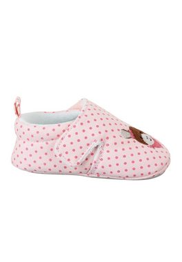 Sterntaler® Babykrabbelschuh Emmi Girl Krabbelschuh (1-tlg., Hausschuhe mit süßen Stickmotiven, Babyschuhe weich) Krabbelschuhe Baby mit Klettverschluss, Babyschuh aus Baumwolle